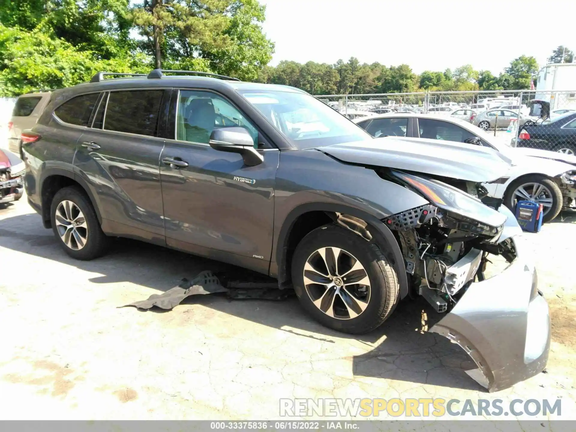 1 Photograph of a damaged car 5TDGBRCH0MS518403 TOYOTA HIGHLANDER 2021