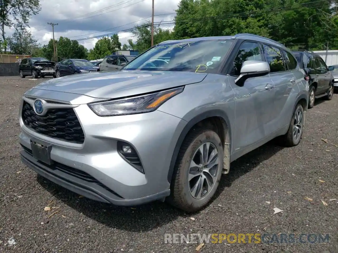 2 Photograph of a damaged car 5TDGBRCH0MS521799 TOYOTA HIGHLANDER 2021