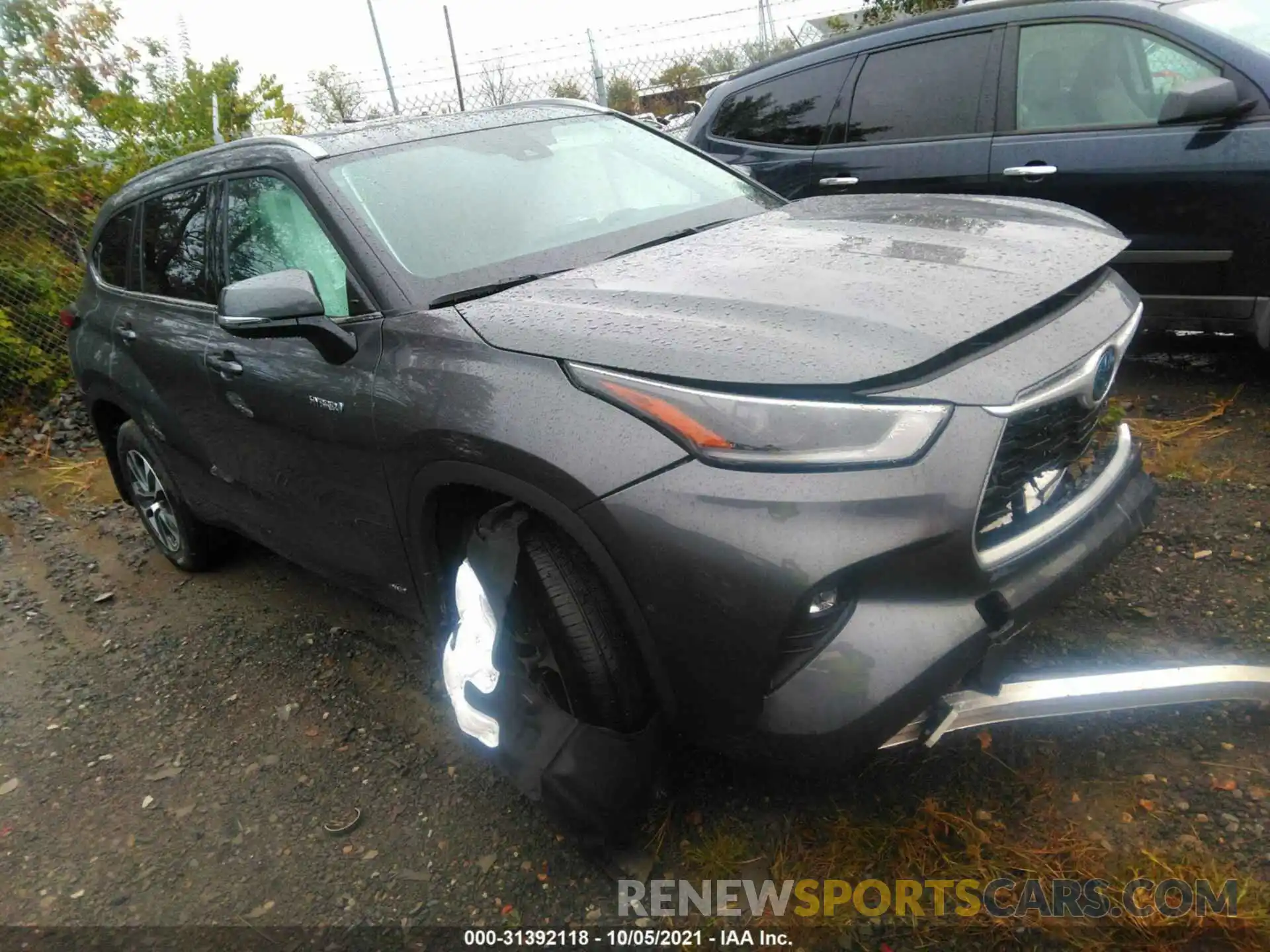 1 Photograph of a damaged car 5TDGBRCH0MS533077 TOYOTA HIGHLANDER 2021