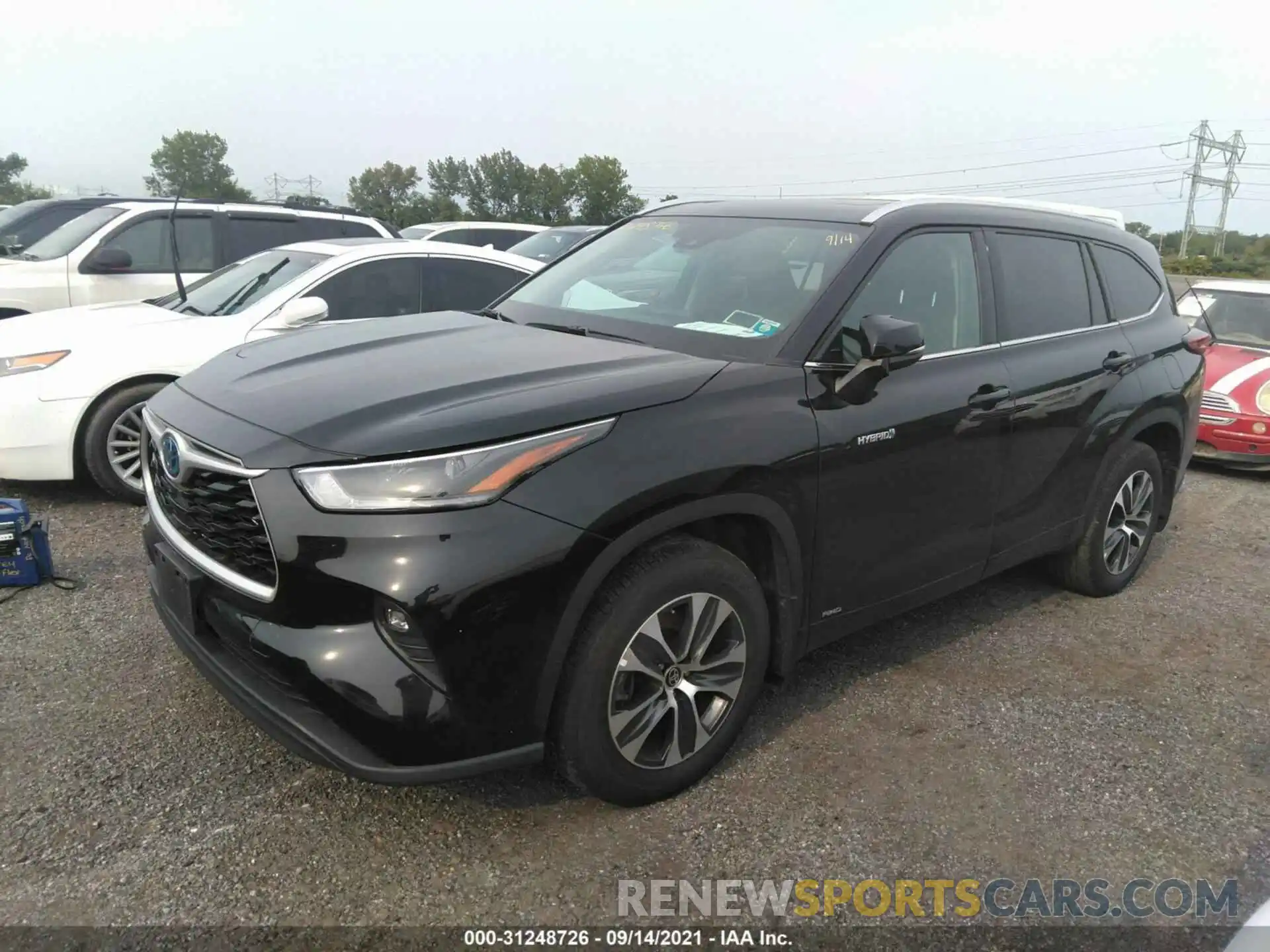 2 Photograph of a damaged car 5TDGBRCH1MS518412 TOYOTA HIGHLANDER 2021