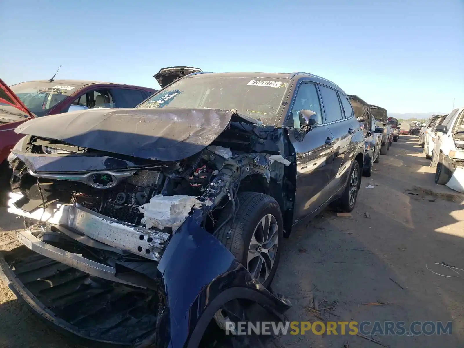 2 Photograph of a damaged car 5TDGBRCH2MS038413 TOYOTA HIGHLANDER 2021