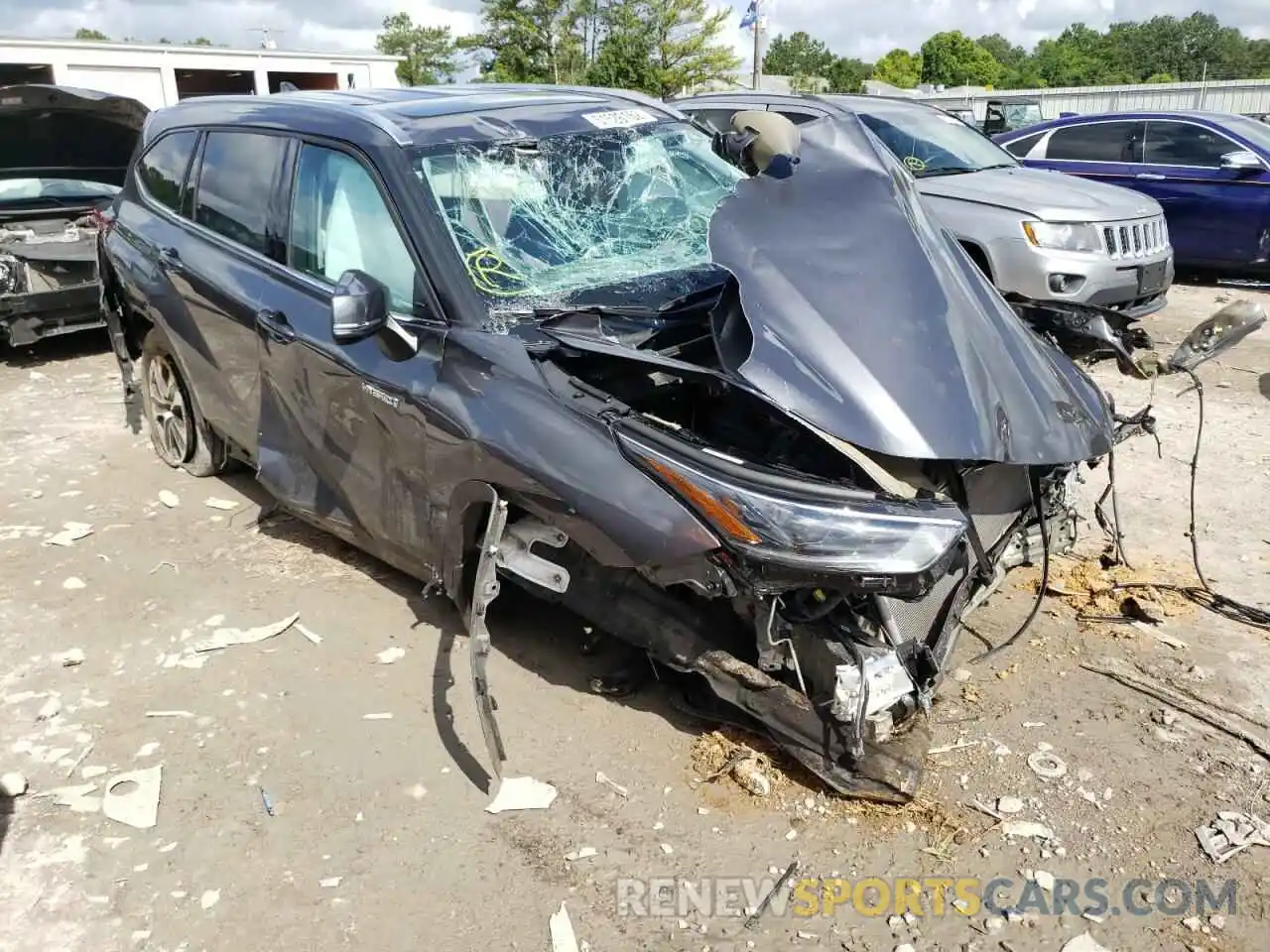 1 Photograph of a damaged car 5TDGBRCH2MS046978 TOYOTA HIGHLANDER 2021