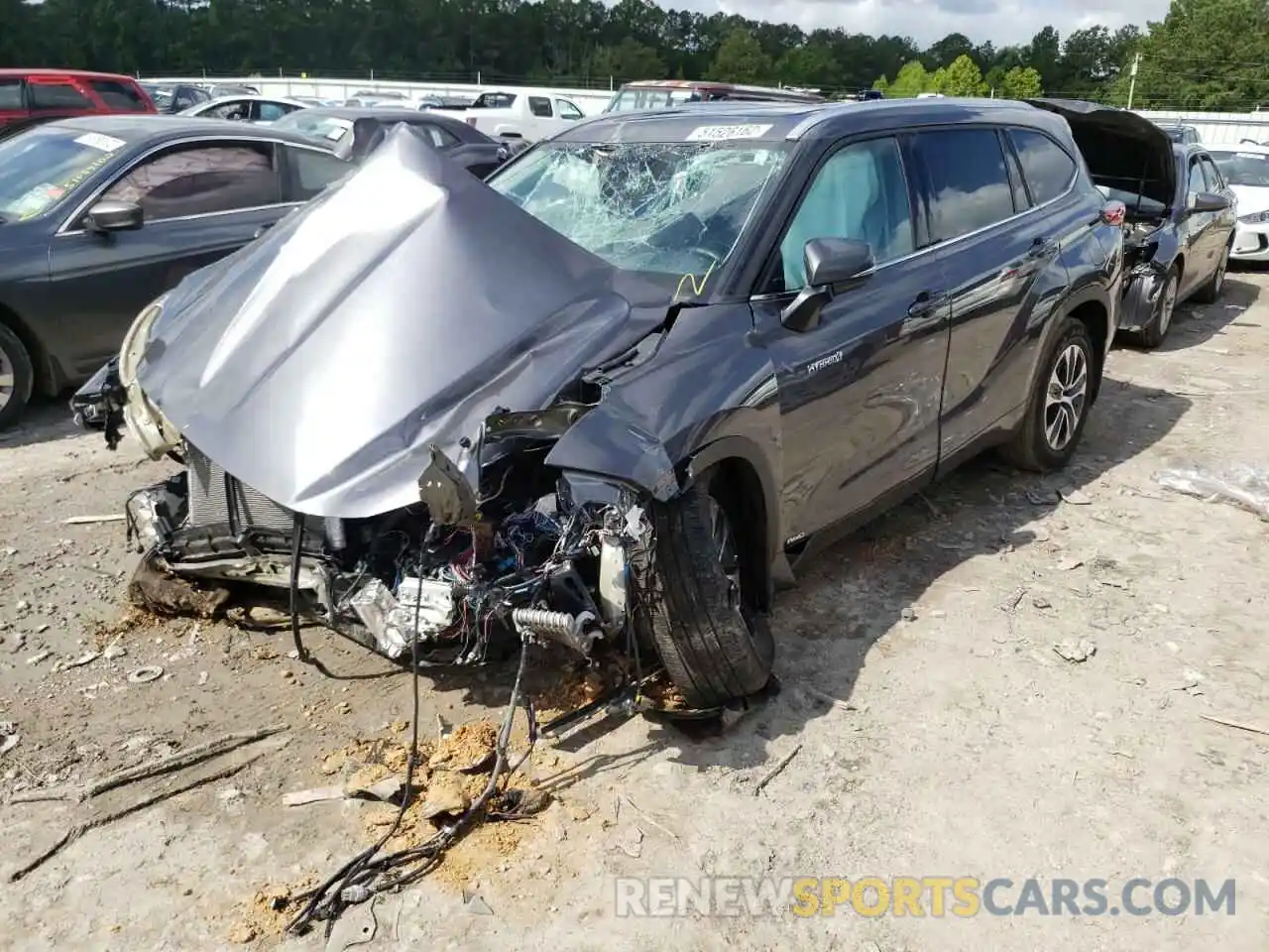 2 Photograph of a damaged car 5TDGBRCH2MS046978 TOYOTA HIGHLANDER 2021