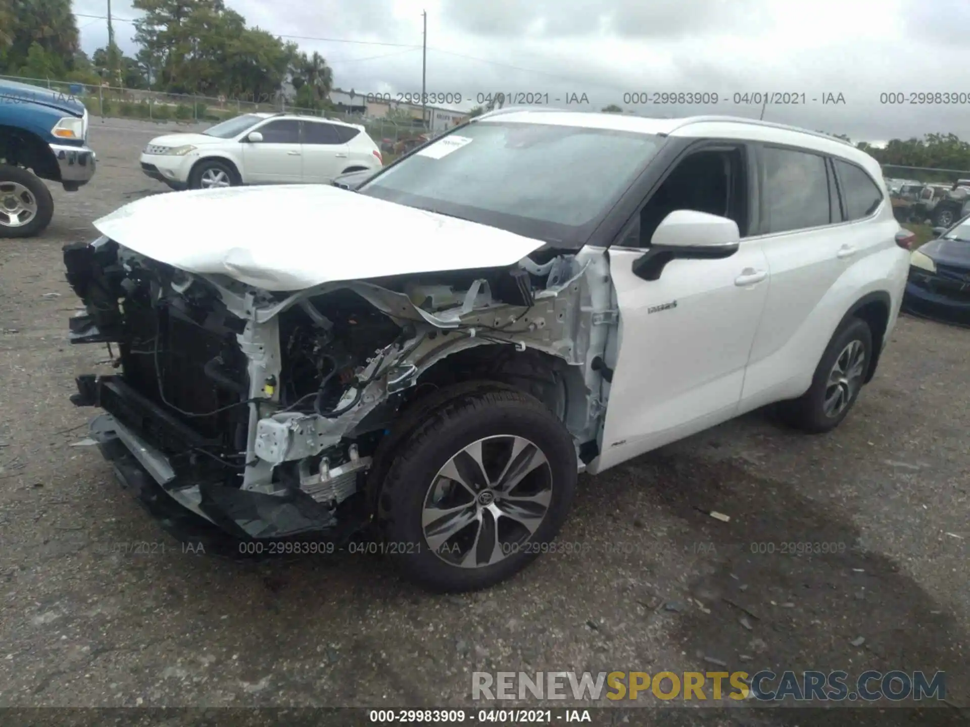 2 Photograph of a damaged car 5TDGBRCH2MS523974 TOYOTA HIGHLANDER 2021