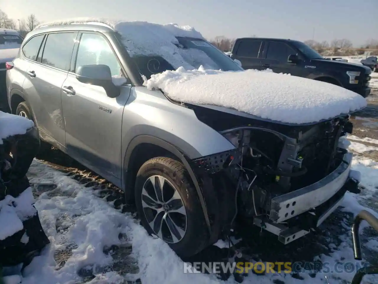 1 Photograph of a damaged car 5TDGBRCH3MS031325 TOYOTA HIGHLANDER 2021