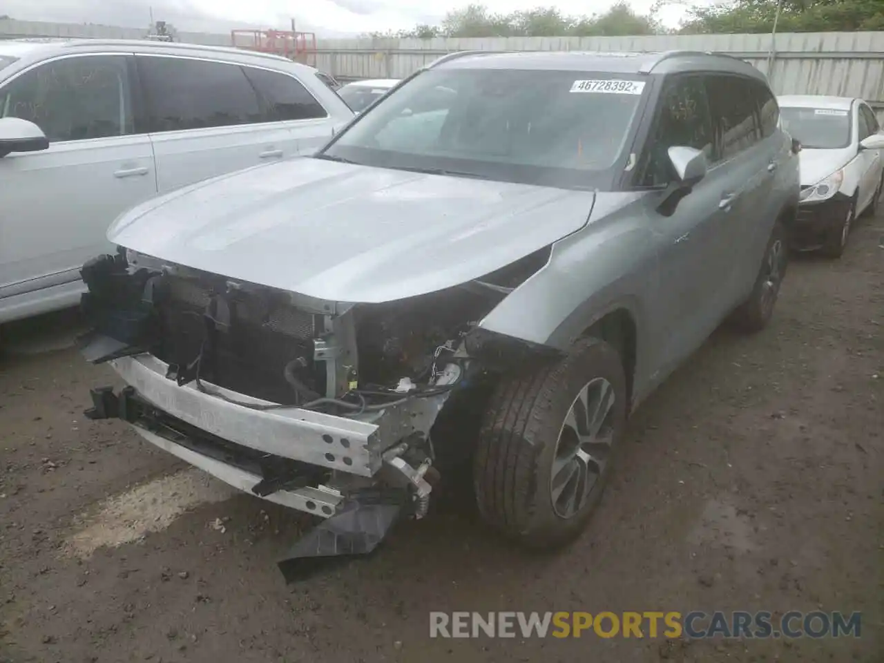 2 Photograph of a damaged car 5TDGBRCH3MS515995 TOYOTA HIGHLANDER 2021