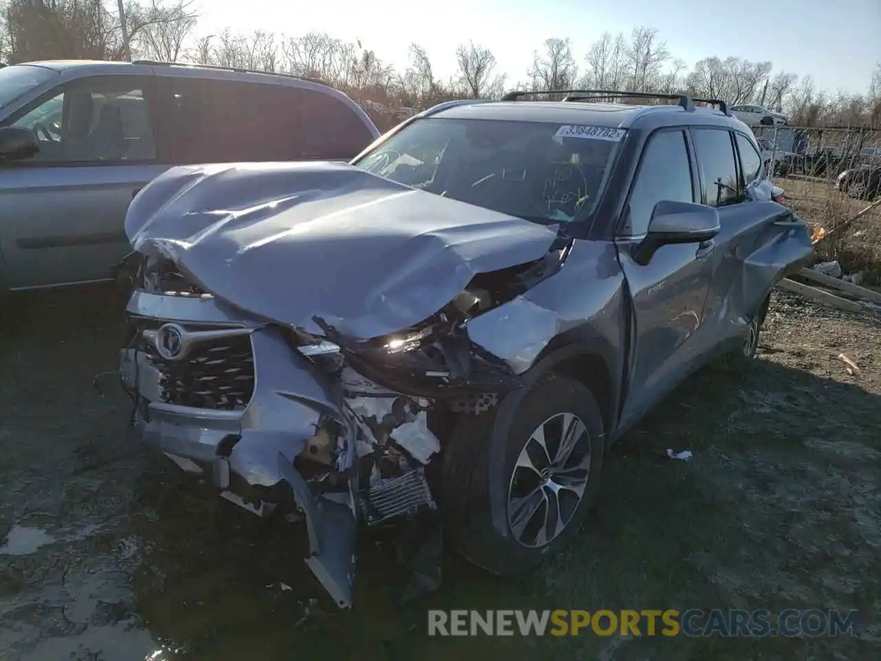 2 Photograph of a damaged car 5TDGBRCH4MS047694 TOYOTA HIGHLANDER 2021