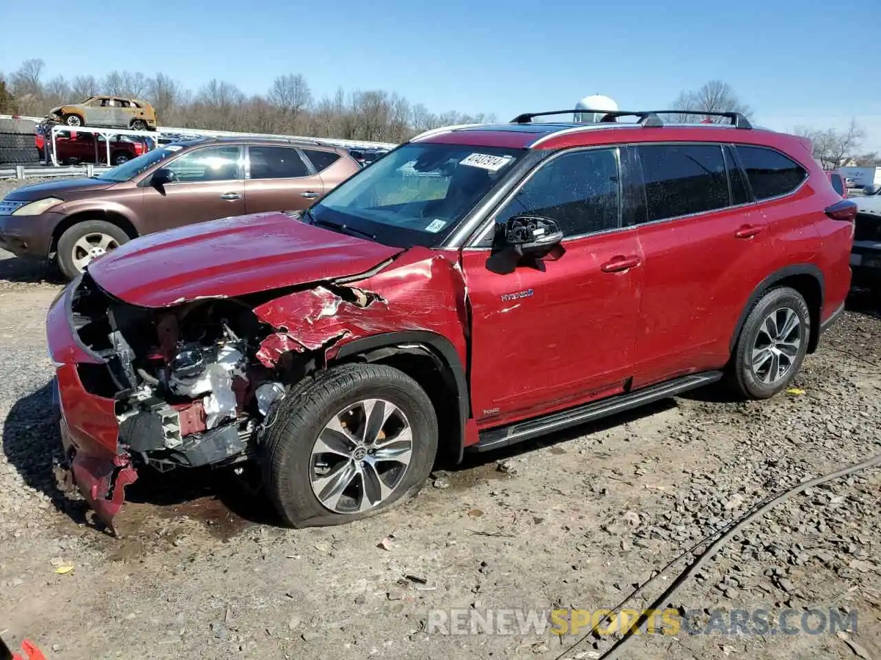 1 Photograph of a damaged car 5TDGBRCH4MS049073 TOYOTA HIGHLANDER 2021