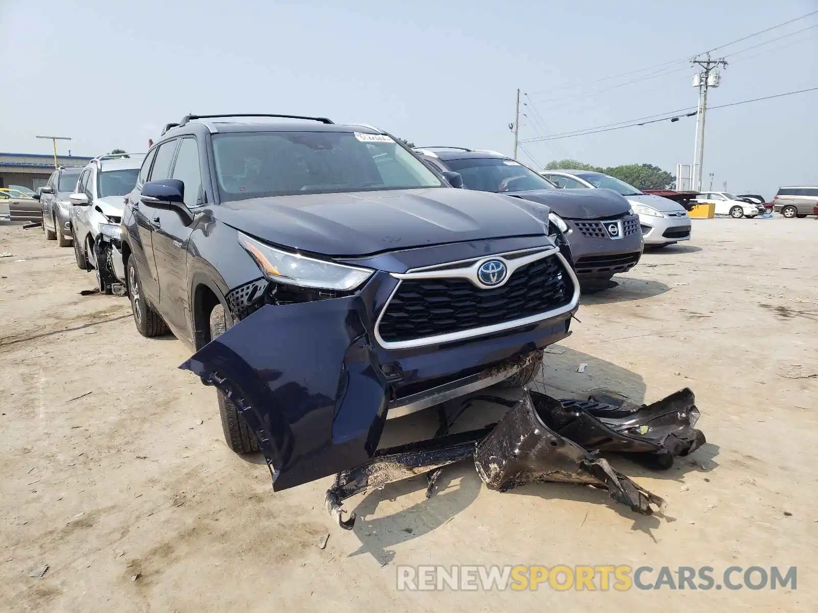 1 Photograph of a damaged car 5TDGBRCH4MS514838 TOYOTA HIGHLANDER 2021