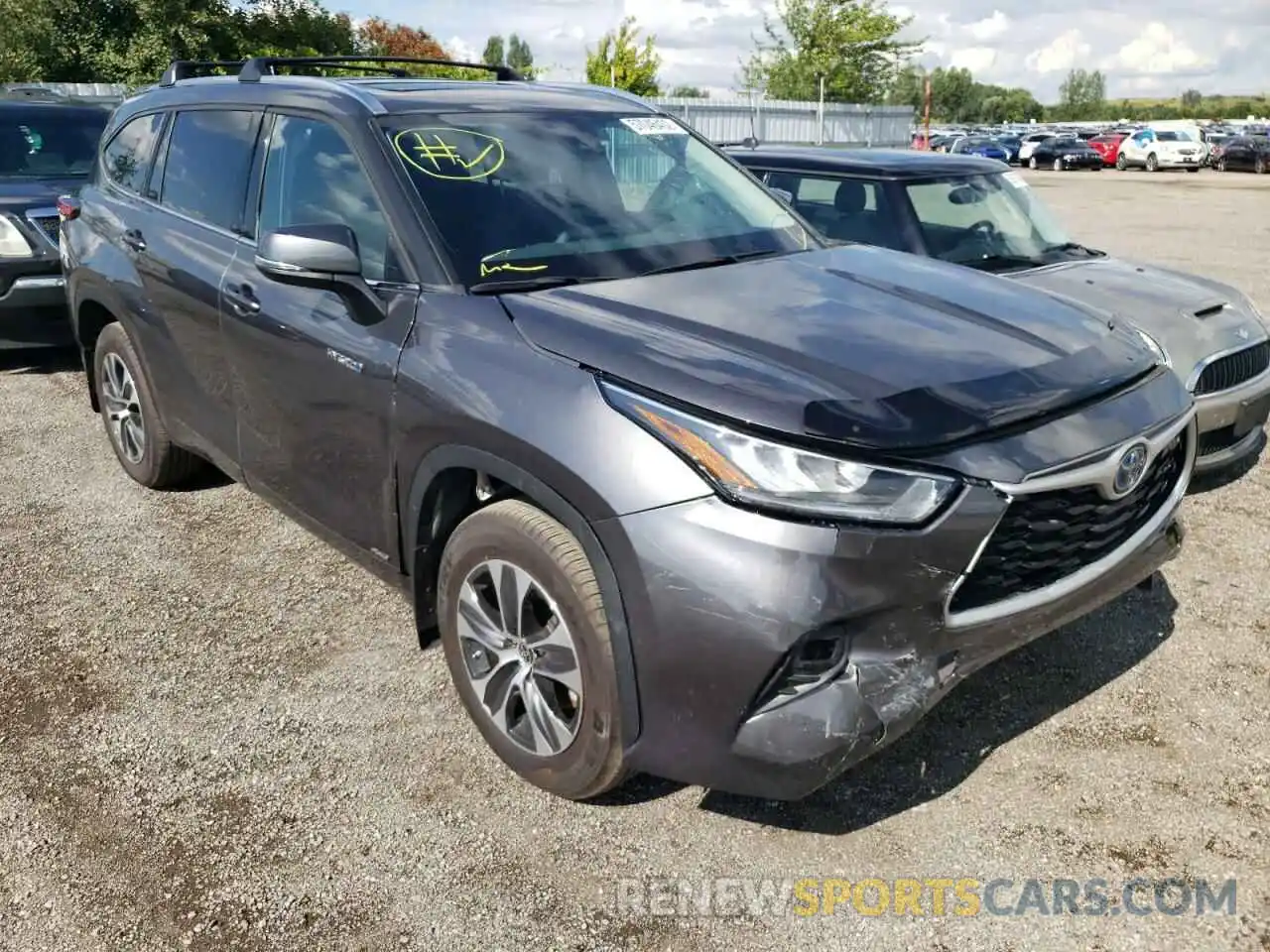 1 Photograph of a damaged car 5TDGBRCH4MS526231 TOYOTA HIGHLANDER 2021