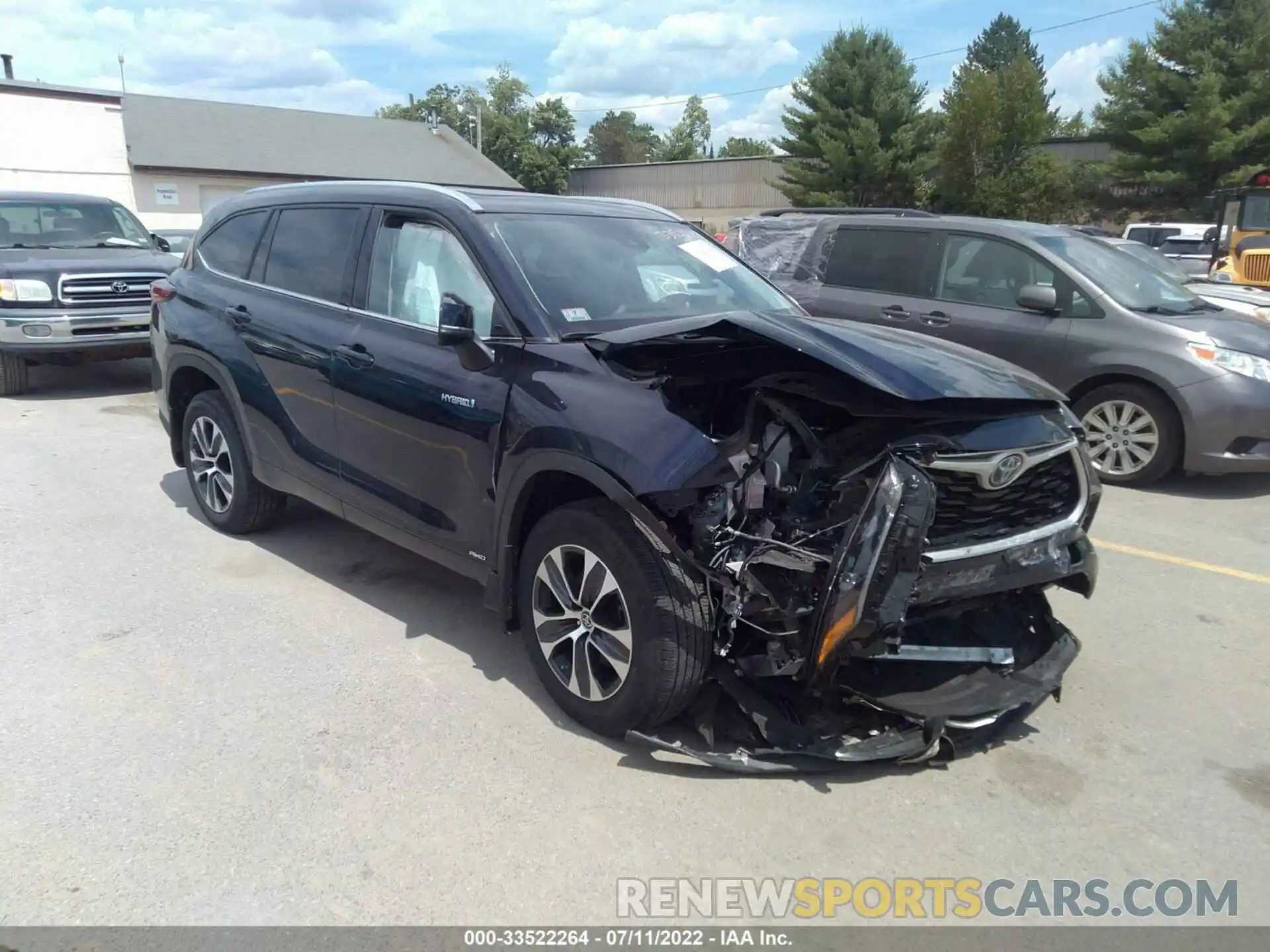 1 Photograph of a damaged car 5TDGBRCH4MS529338 TOYOTA HIGHLANDER 2021