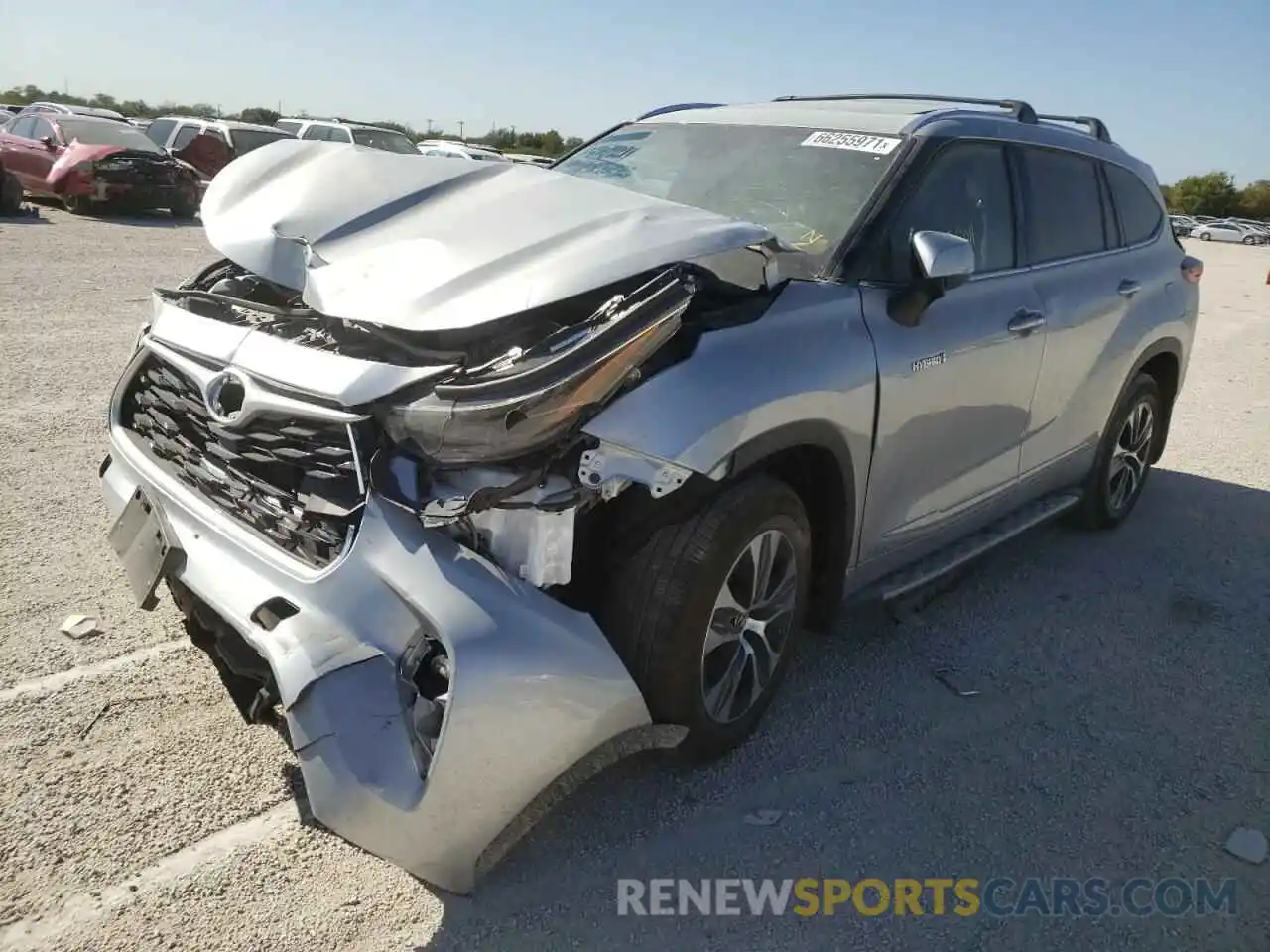 2 Photograph of a damaged car 5TDGBRCH4MS533955 TOYOTA HIGHLANDER 2021