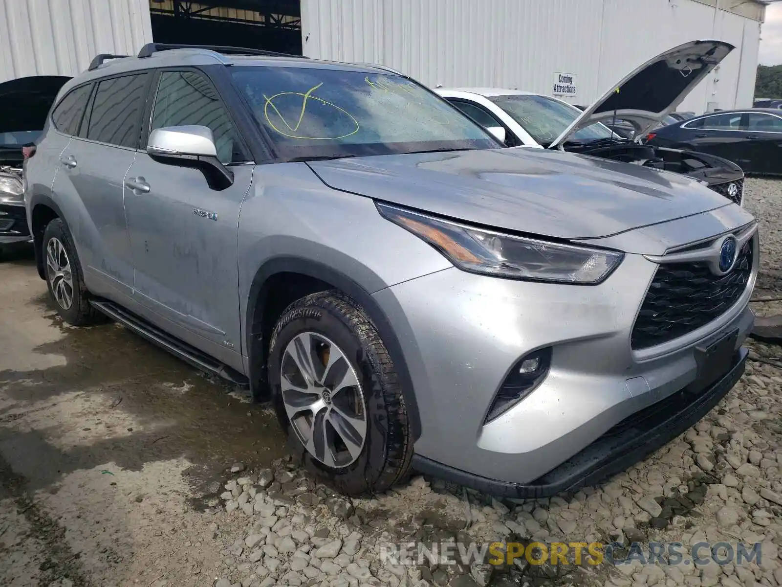 1 Photograph of a damaged car 5TDGBRCH5MS040169 TOYOTA HIGHLANDER 2021