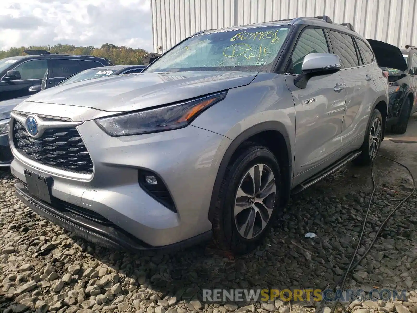 2 Photograph of a damaged car 5TDGBRCH5MS040169 TOYOTA HIGHLANDER 2021