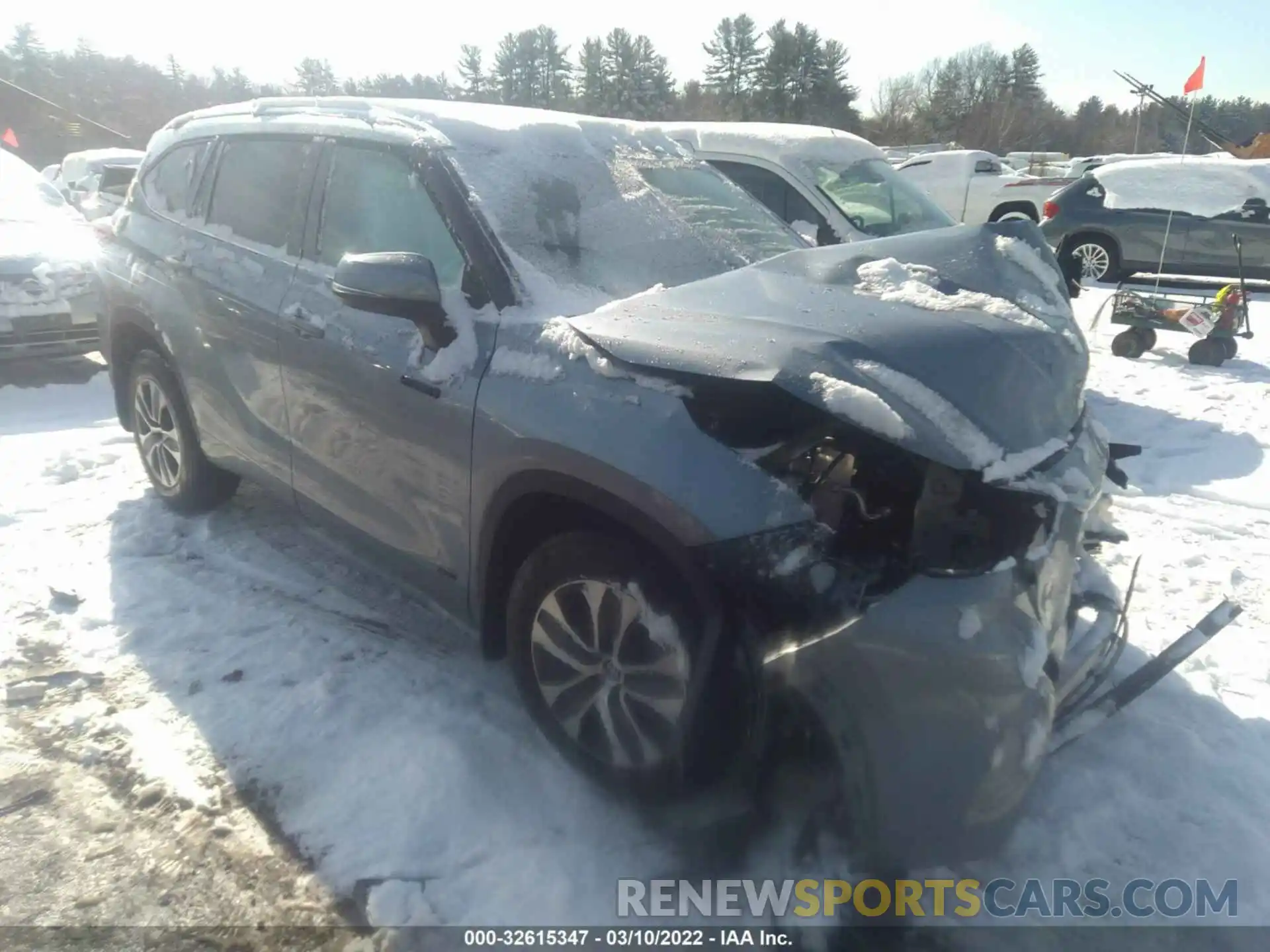 1 Photograph of a damaged car 5TDGBRCH5MS066870 TOYOTA HIGHLANDER 2021