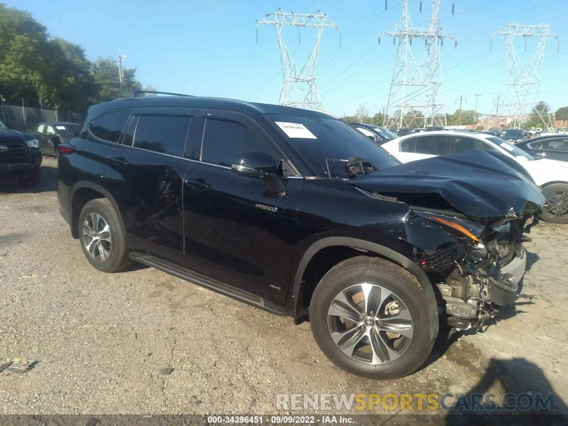 1 Photograph of a damaged car 5TDGBRCH5MS517540 TOYOTA HIGHLANDER 2021