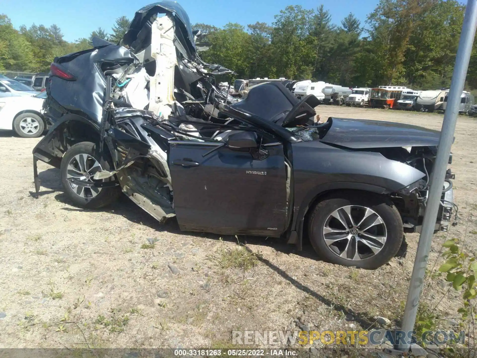 1 Photograph of a damaged car 5TDGBRCH5MS519112 TOYOTA HIGHLANDER 2021