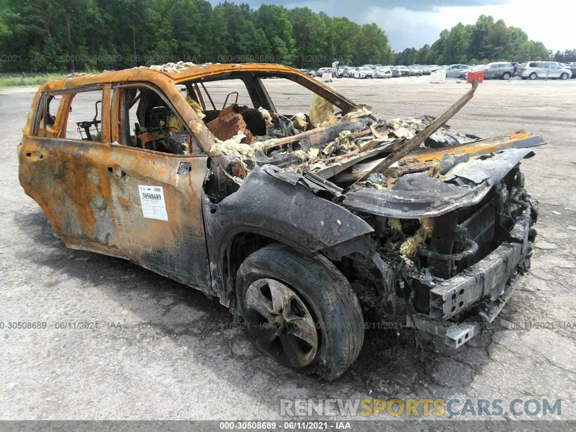 1 Photograph of a damaged car 5TDGBRCH5MS522124 TOYOTA HIGHLANDER 2021