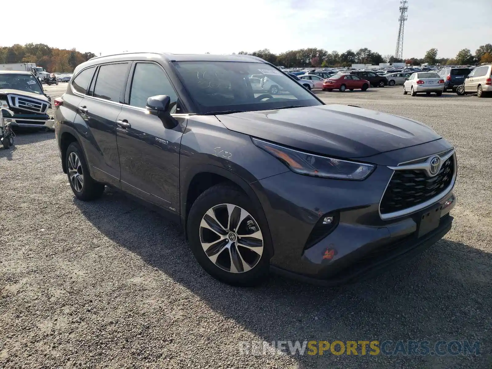 1 Photograph of a damaged car 5TDGBRCH5MS533480 TOYOTA HIGHLANDER 2021