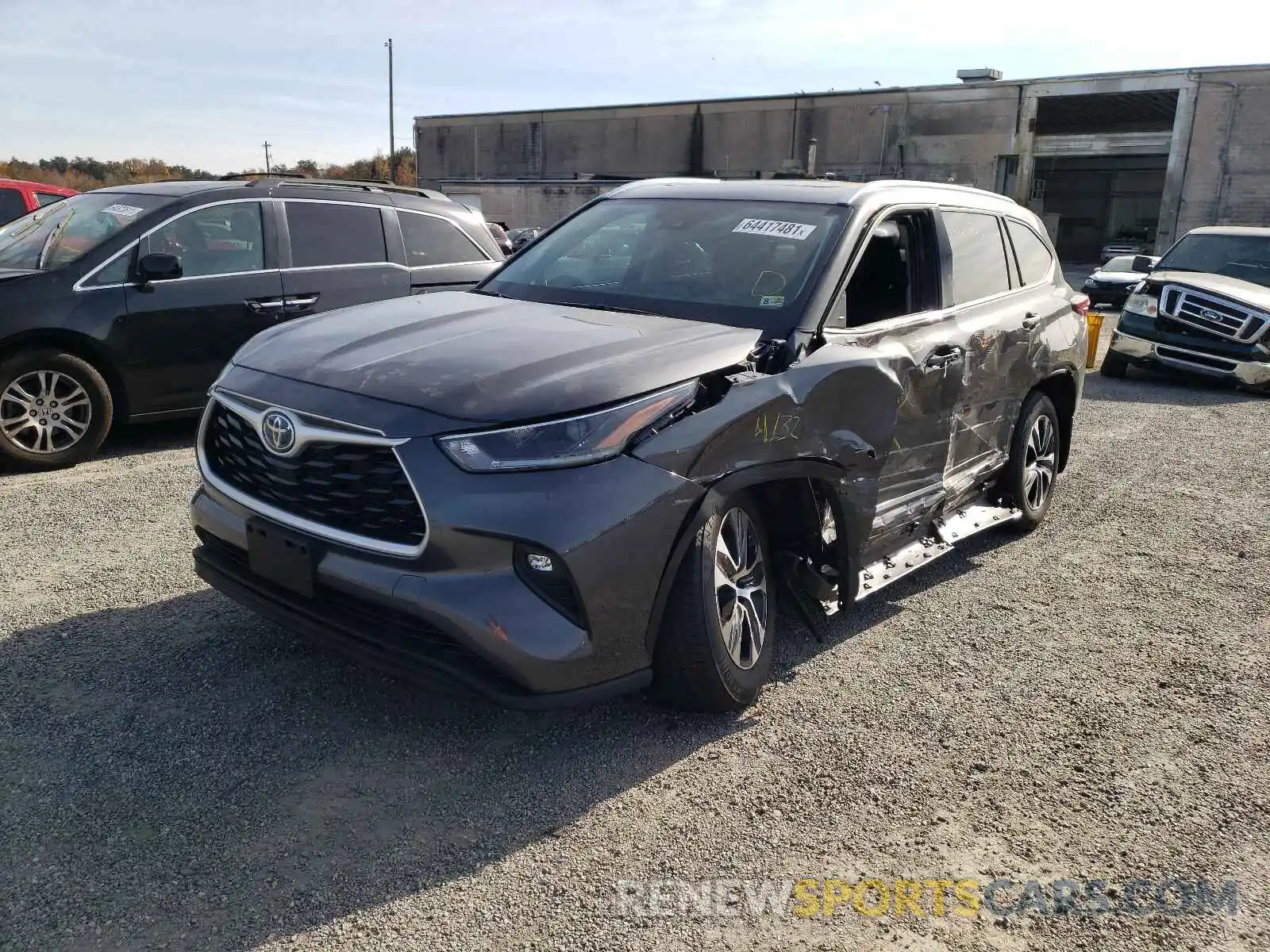 2 Photograph of a damaged car 5TDGBRCH5MS533480 TOYOTA HIGHLANDER 2021