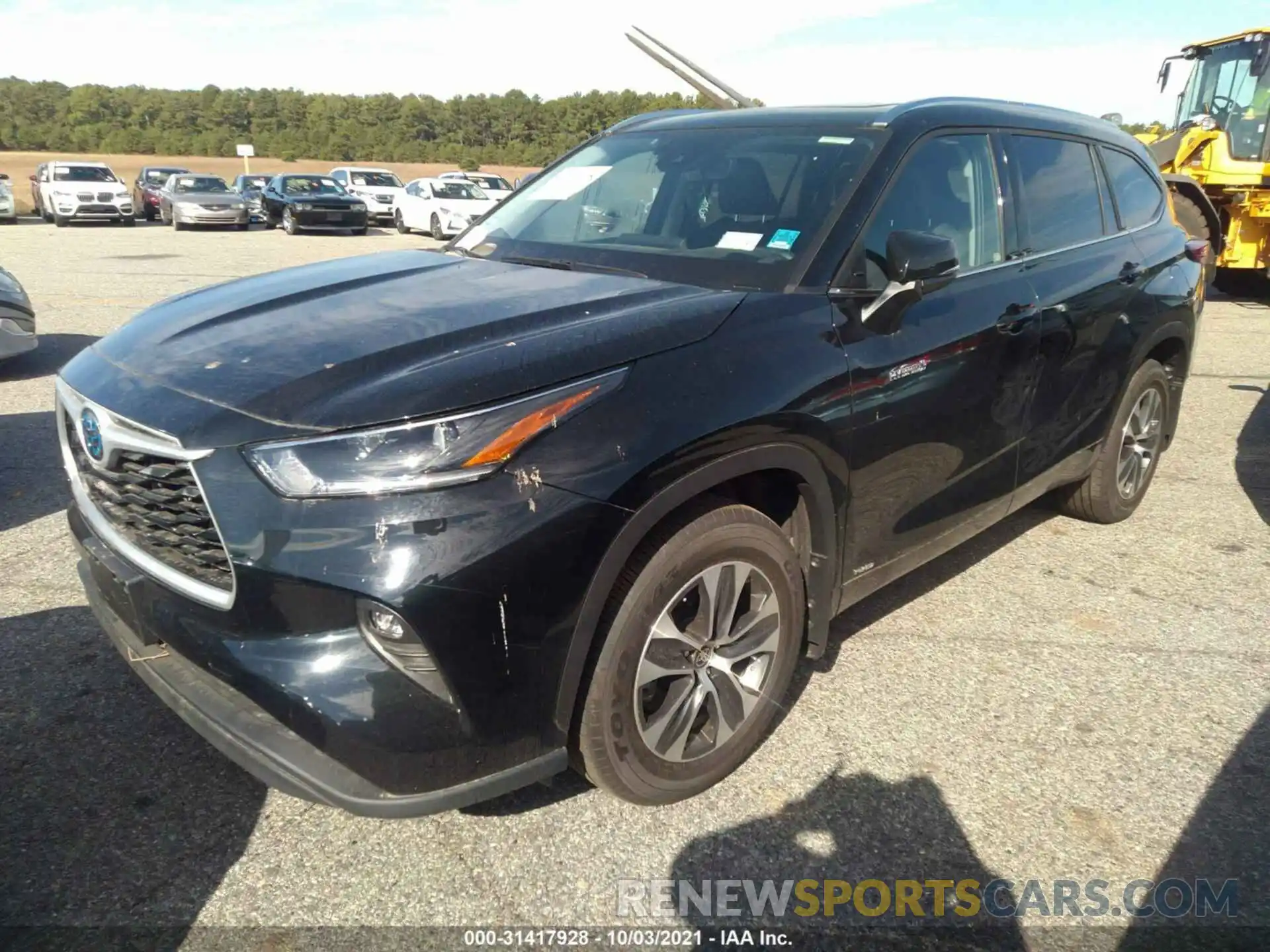 2 Photograph of a damaged car 5TDGBRCH6MS044425 TOYOTA HIGHLANDER 2021