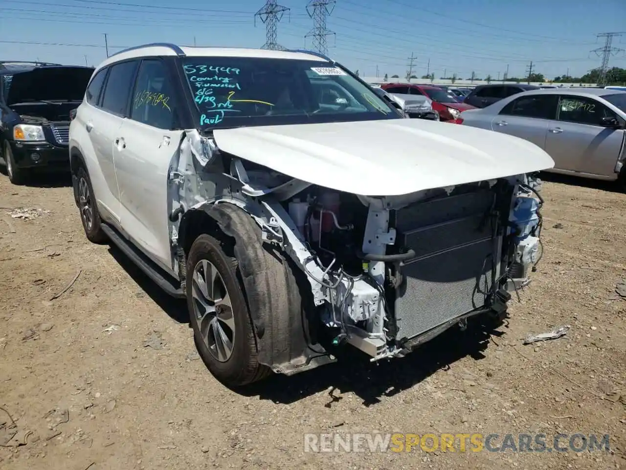 1 Photograph of a damaged car 5TDGBRCH6MS045056 TOYOTA HIGHLANDER 2021