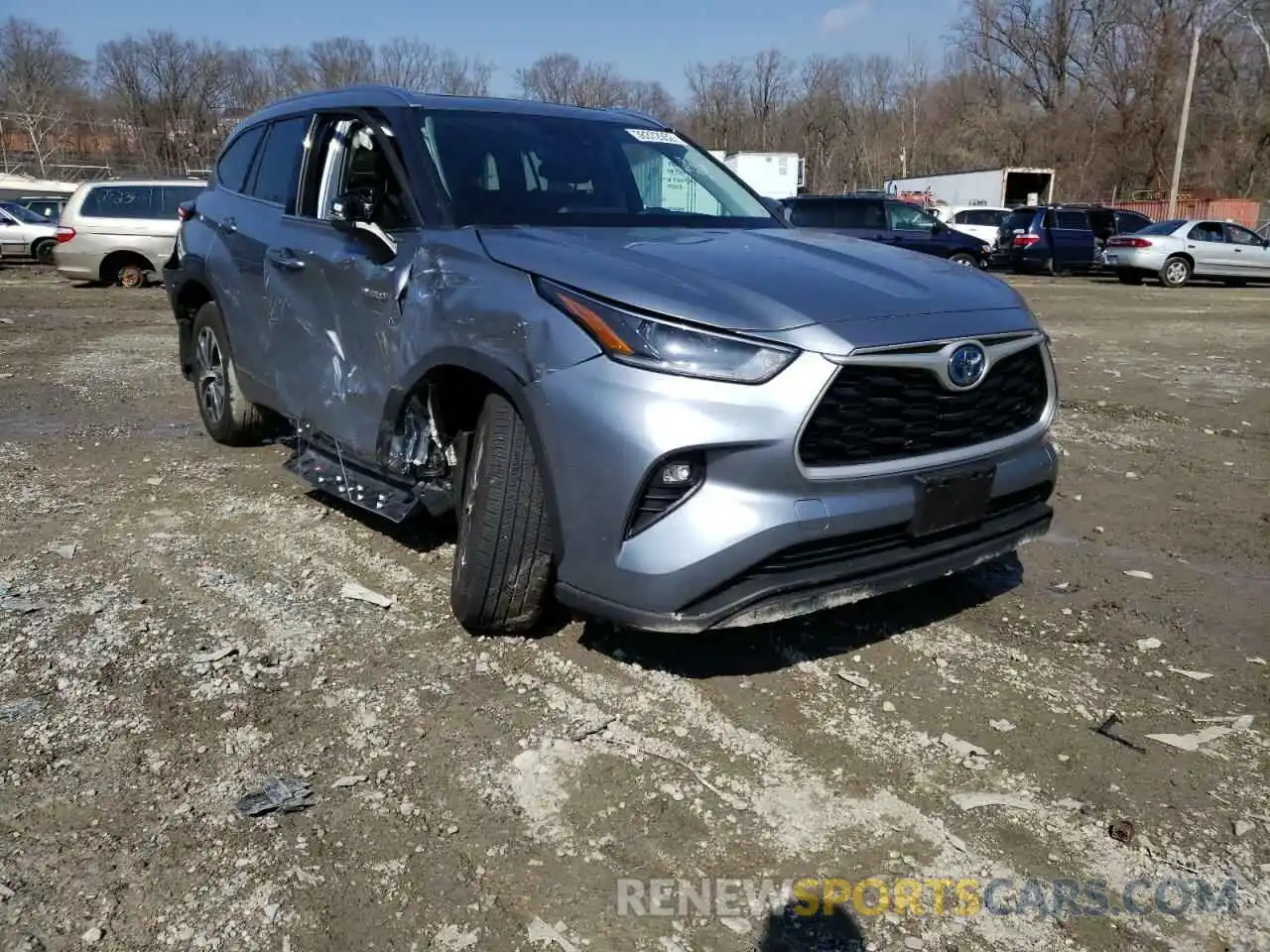 1 Photograph of a damaged car 5TDGBRCH6MS063881 TOYOTA HIGHLANDER 2021