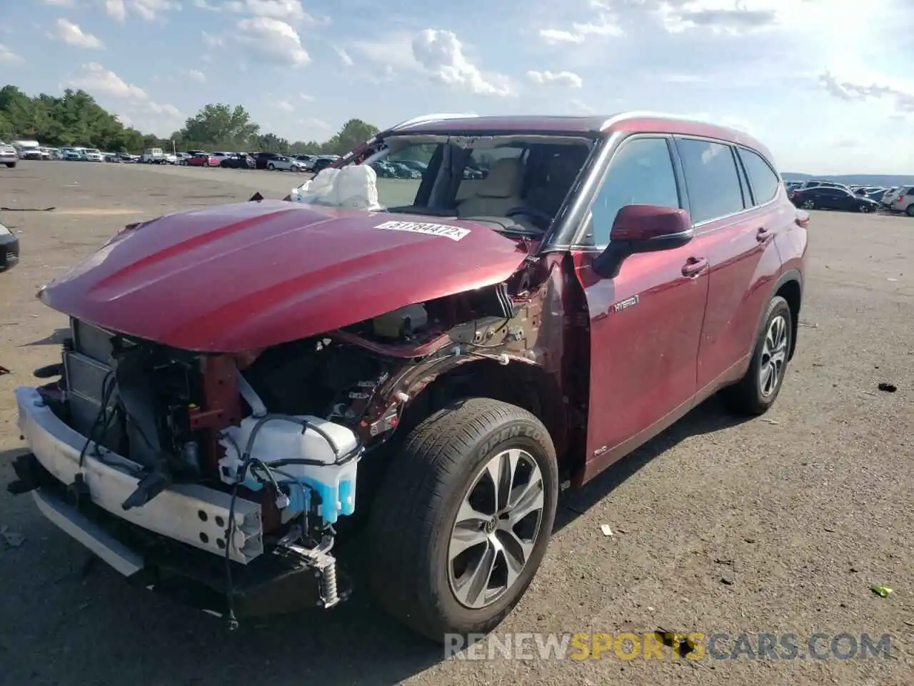 2 Photograph of a damaged car 5TDGBRCH6MS528465 TOYOTA HIGHLANDER 2021