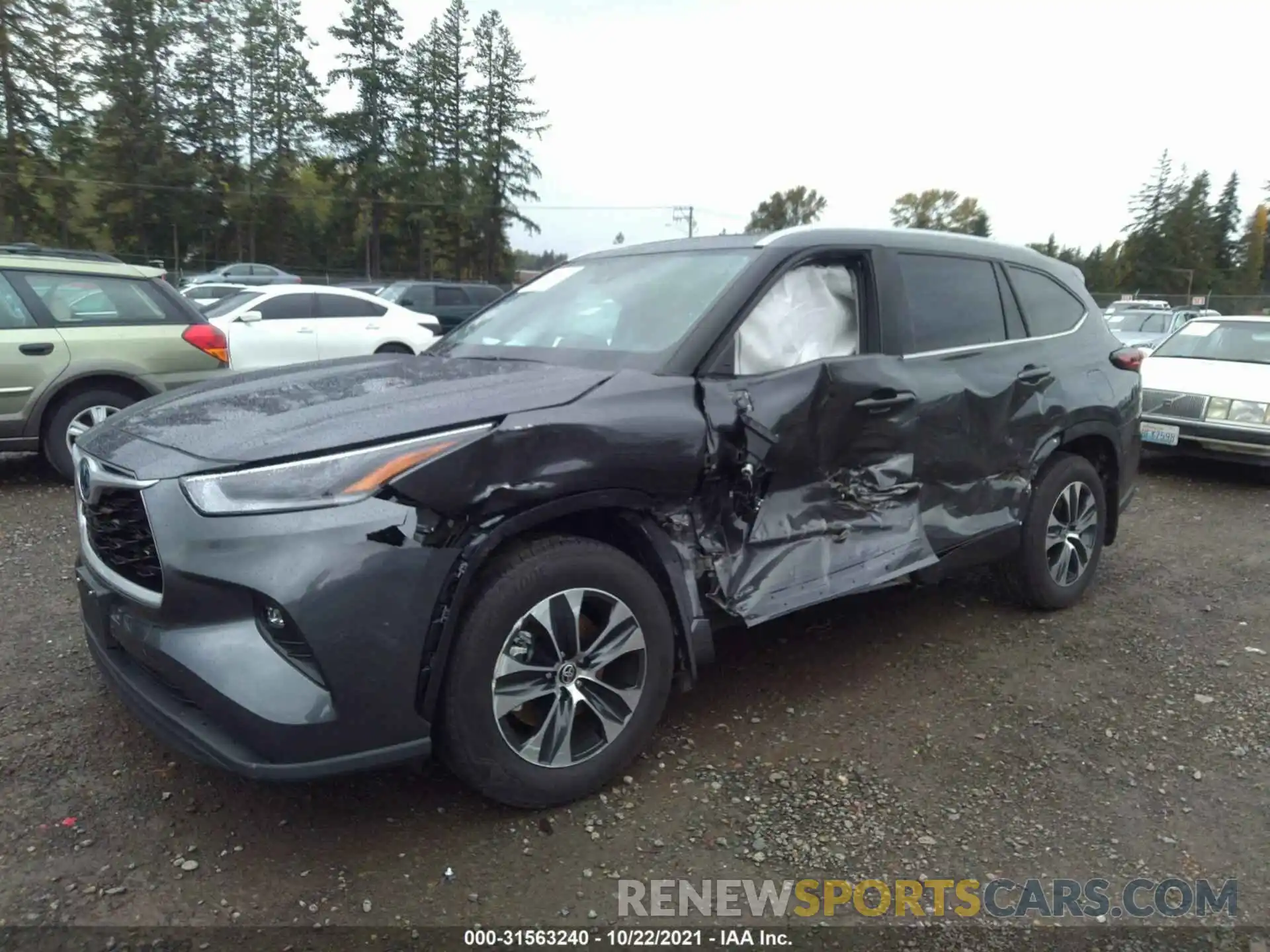 2 Photograph of a damaged car 5TDGBRCH7MS046796 TOYOTA HIGHLANDER 2021