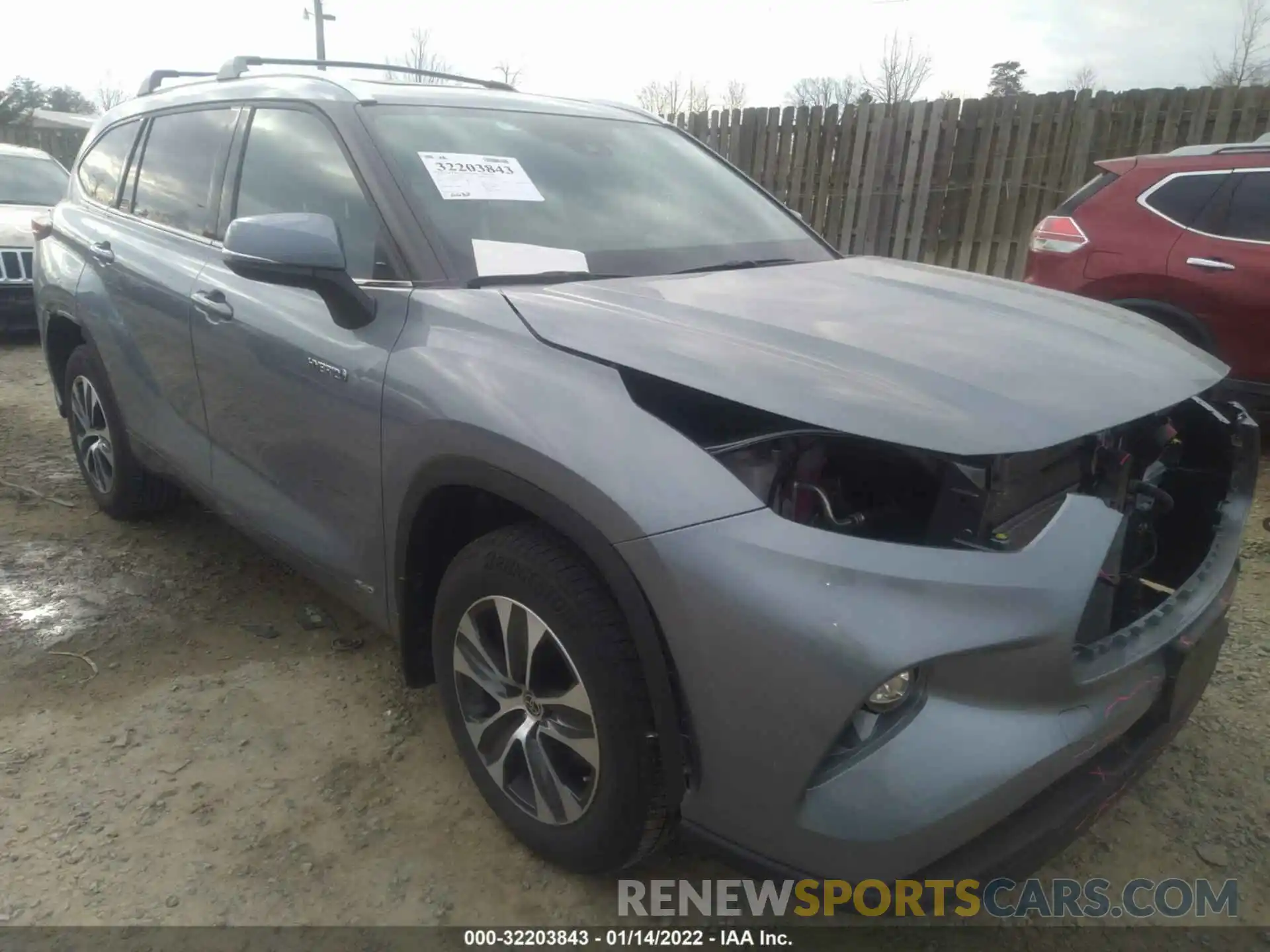 1 Photograph of a damaged car 5TDGBRCH7MS046992 TOYOTA HIGHLANDER 2021