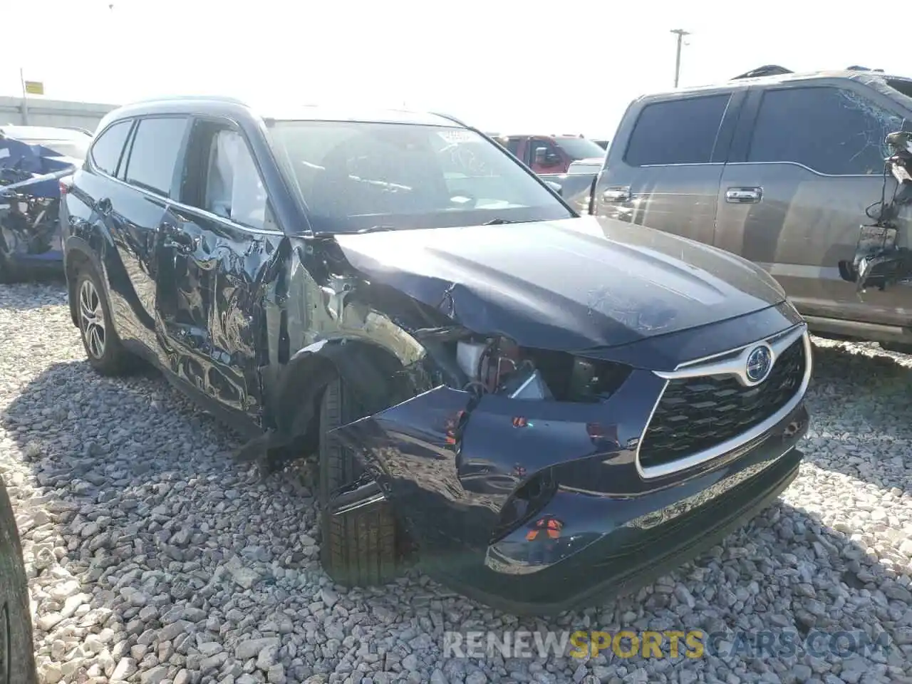 1 Photograph of a damaged car 5TDGBRCH7MS052579 TOYOTA HIGHLANDER 2021