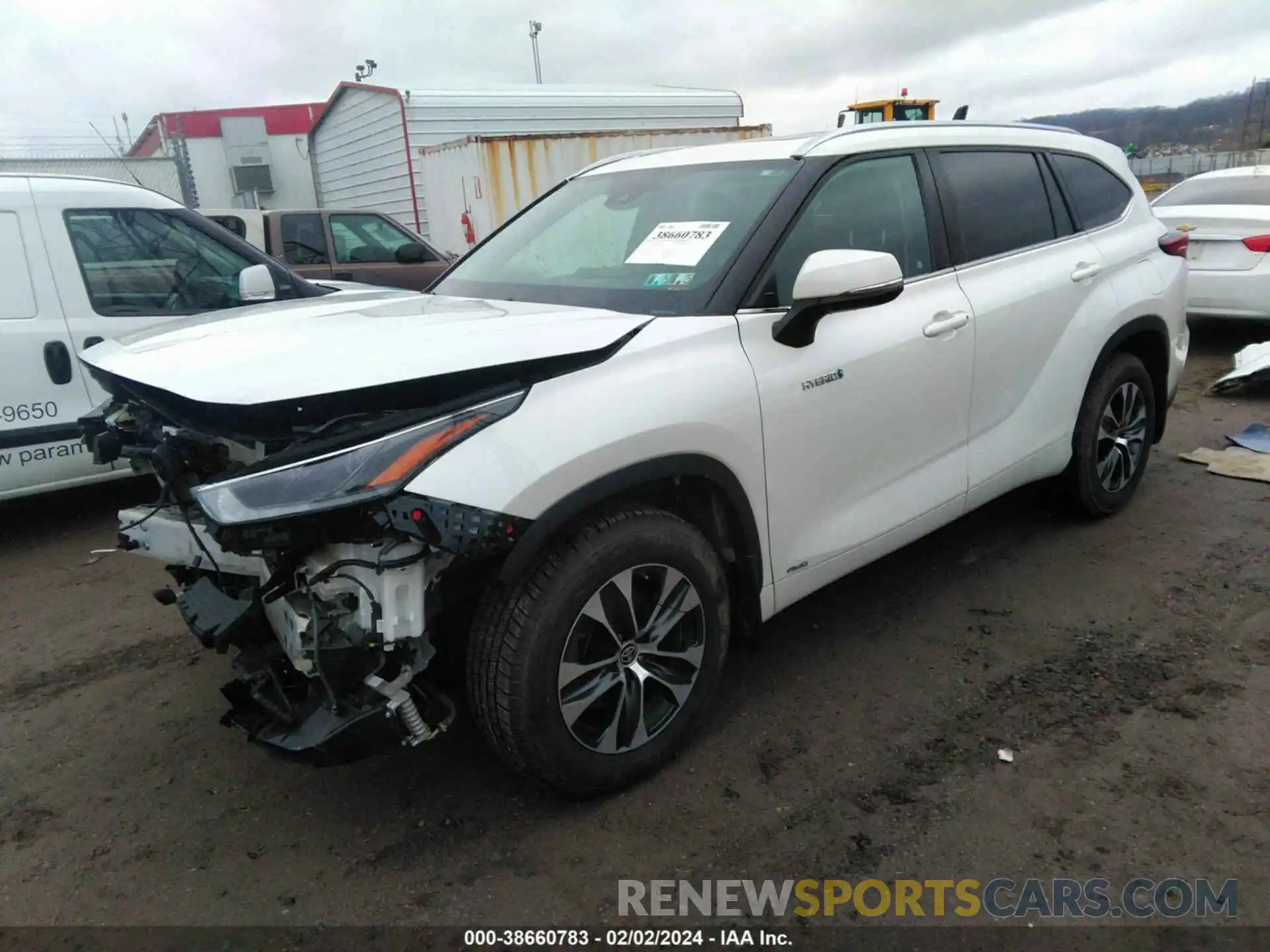 2 Photograph of a damaged car 5TDGBRCH7MS516003 TOYOTA HIGHLANDER 2021