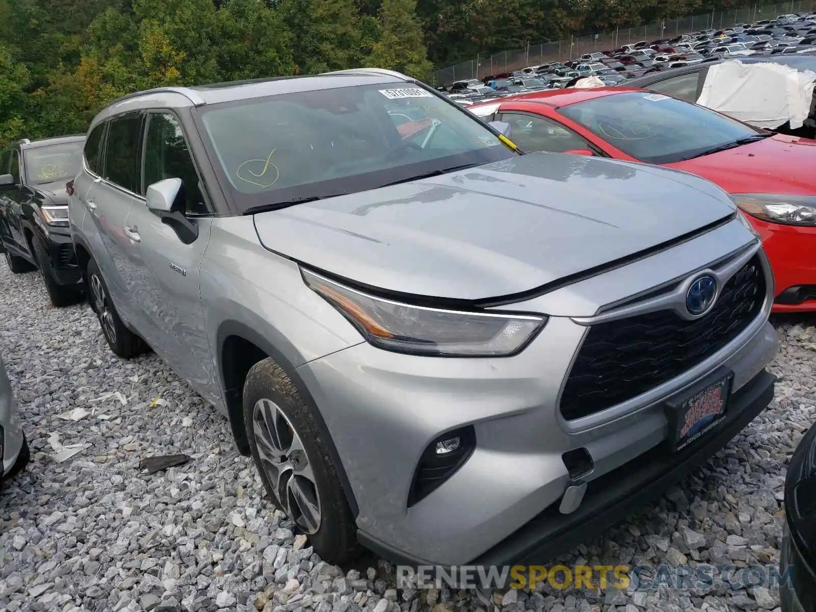 1 Photograph of a damaged car 5TDGBRCH7MS523291 TOYOTA HIGHLANDER 2021