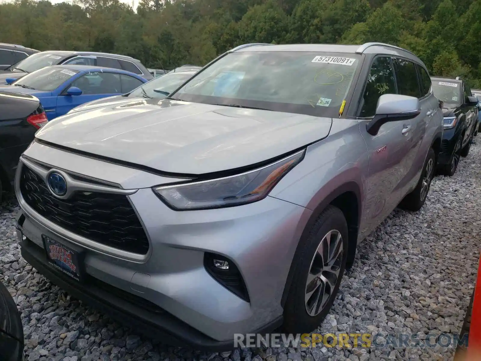 2 Photograph of a damaged car 5TDGBRCH7MS523291 TOYOTA HIGHLANDER 2021