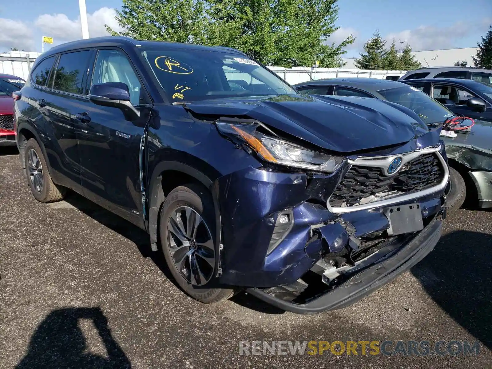 1 Photograph of a damaged car 5TDGBRCH7MS526742 TOYOTA HIGHLANDER 2021