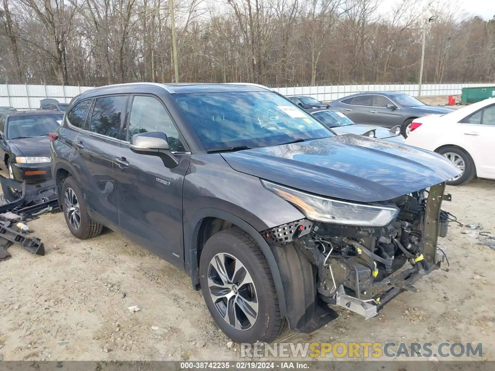 1 Photograph of a damaged car 5TDGBRCH8MS047178 TOYOTA HIGHLANDER 2021