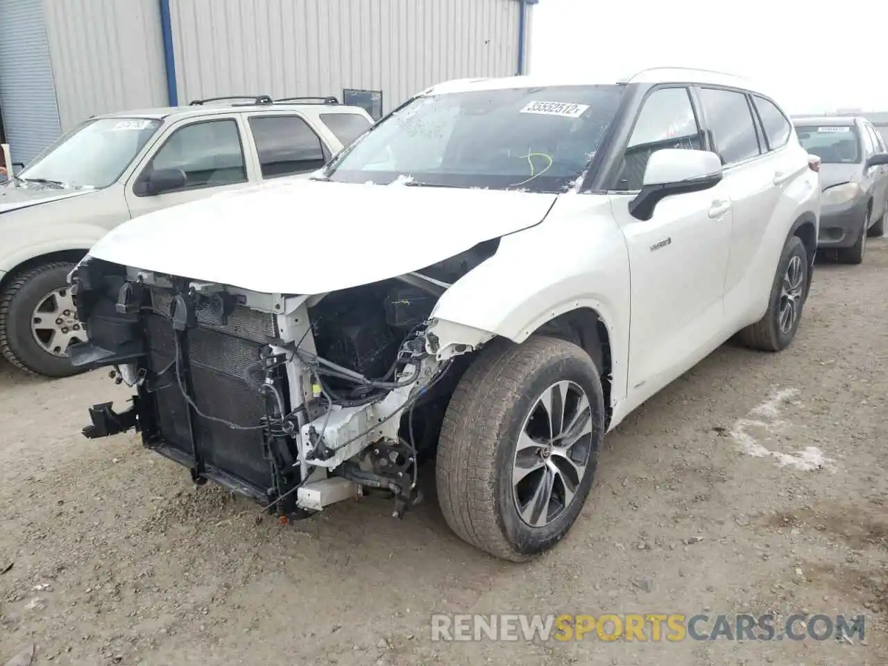 2 Photograph of a damaged car 5TDGBRCH8MS523199 TOYOTA HIGHLANDER 2021