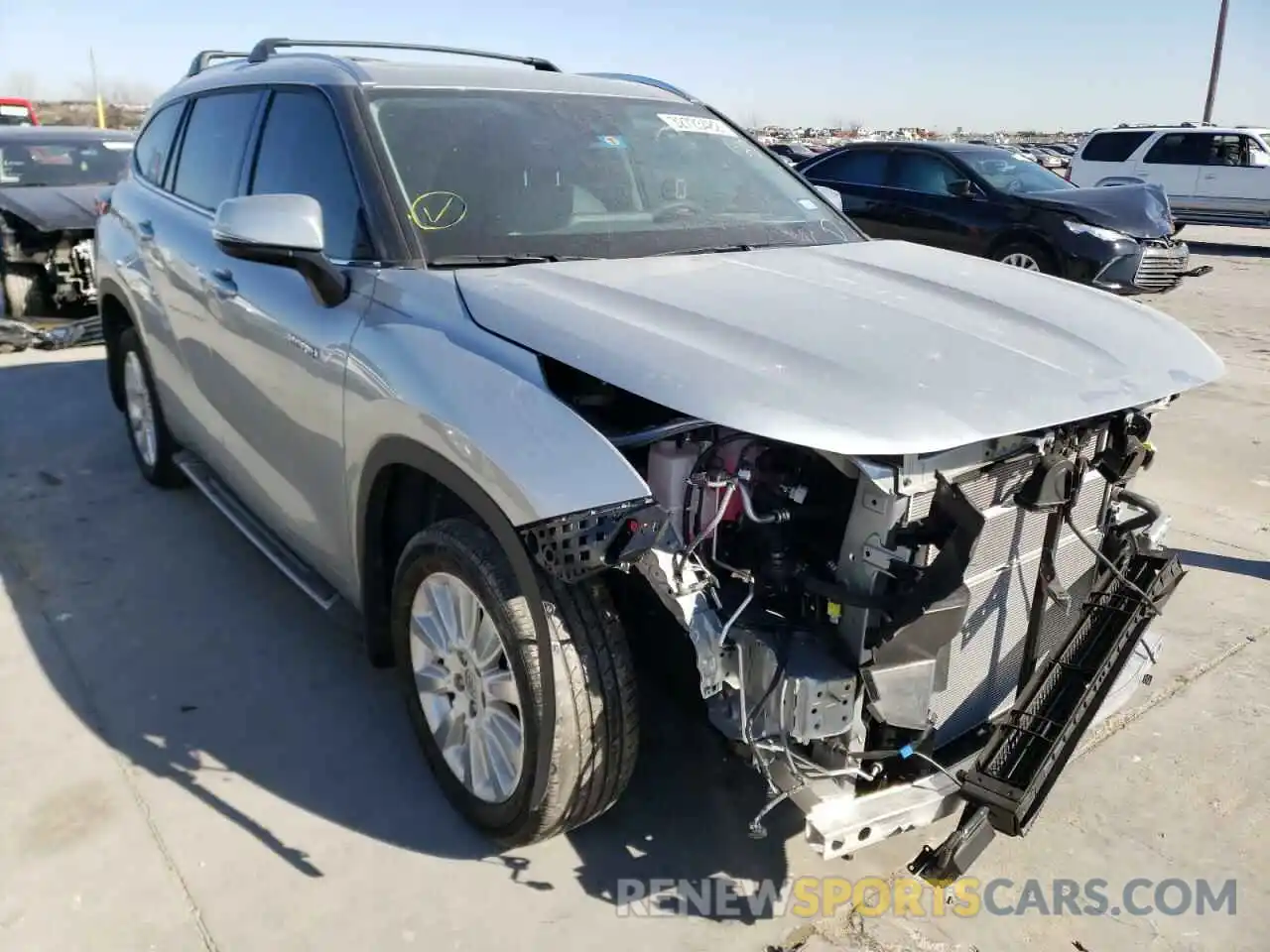 1 Photograph of a damaged car 5TDGBRCH8MS536910 TOYOTA HIGHLANDER 2021