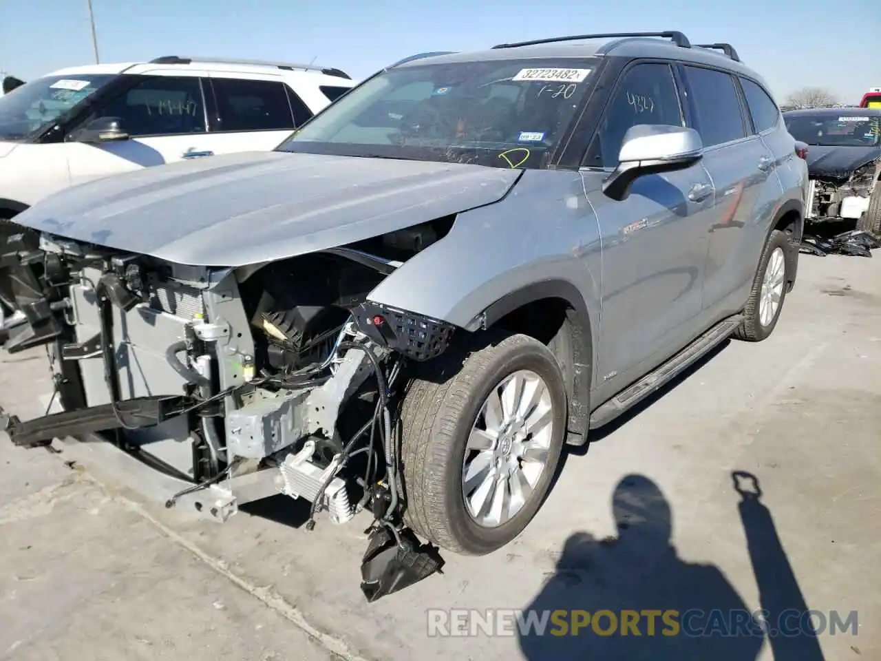 2 Photograph of a damaged car 5TDGBRCH8MS536910 TOYOTA HIGHLANDER 2021