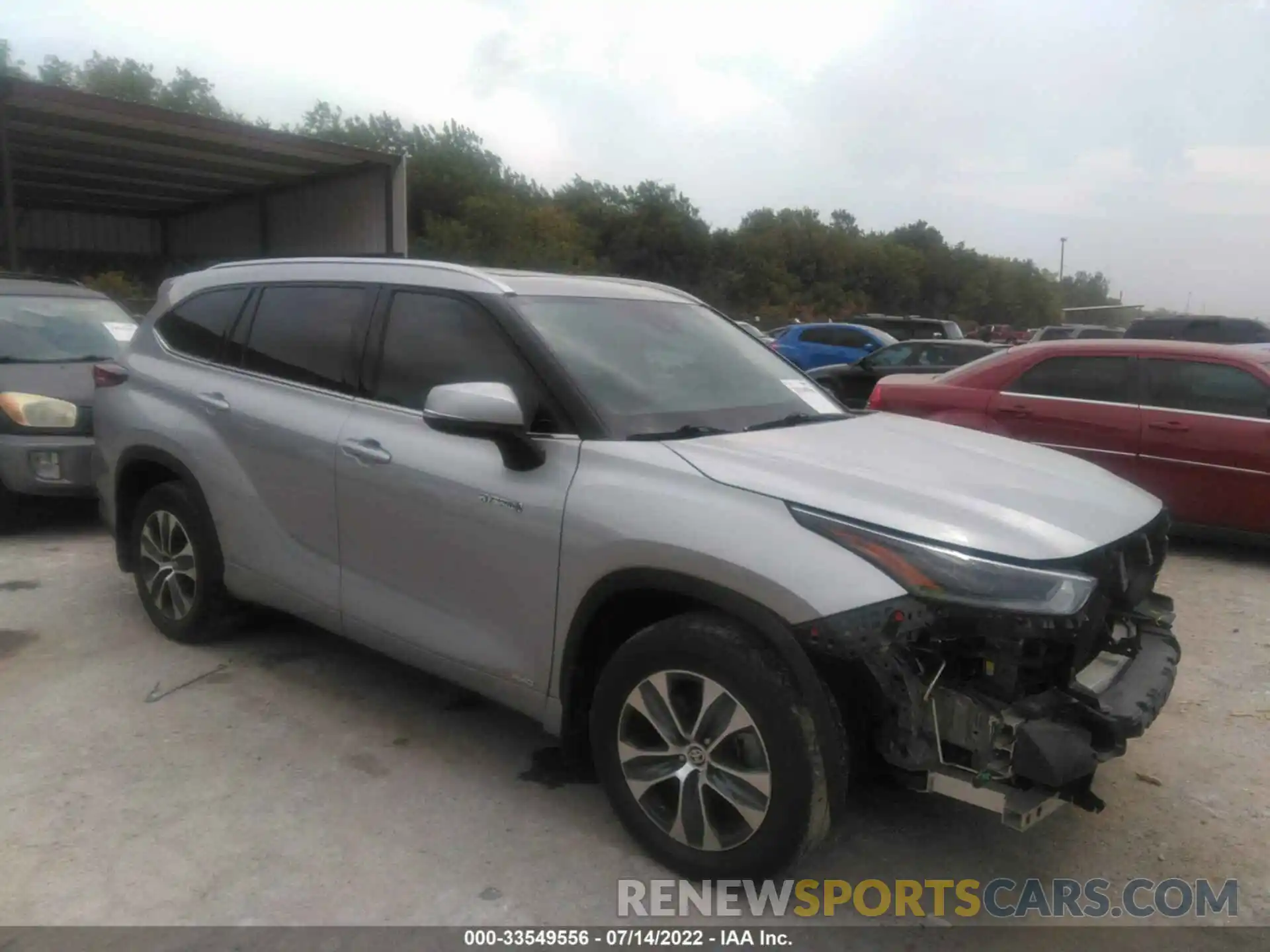 1 Photograph of a damaged car 5TDGBRCH9MS037811 TOYOTA HIGHLANDER 2021