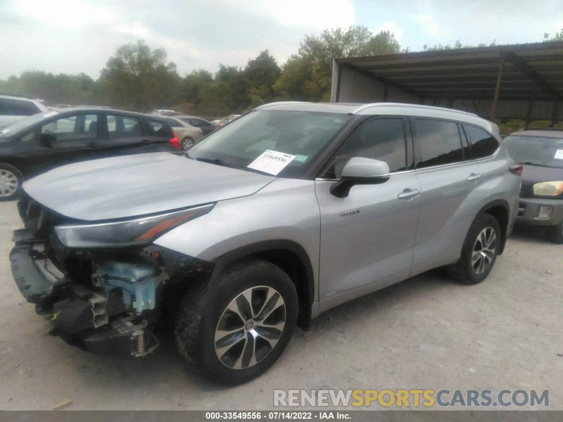 2 Photograph of a damaged car 5TDGBRCH9MS037811 TOYOTA HIGHLANDER 2021