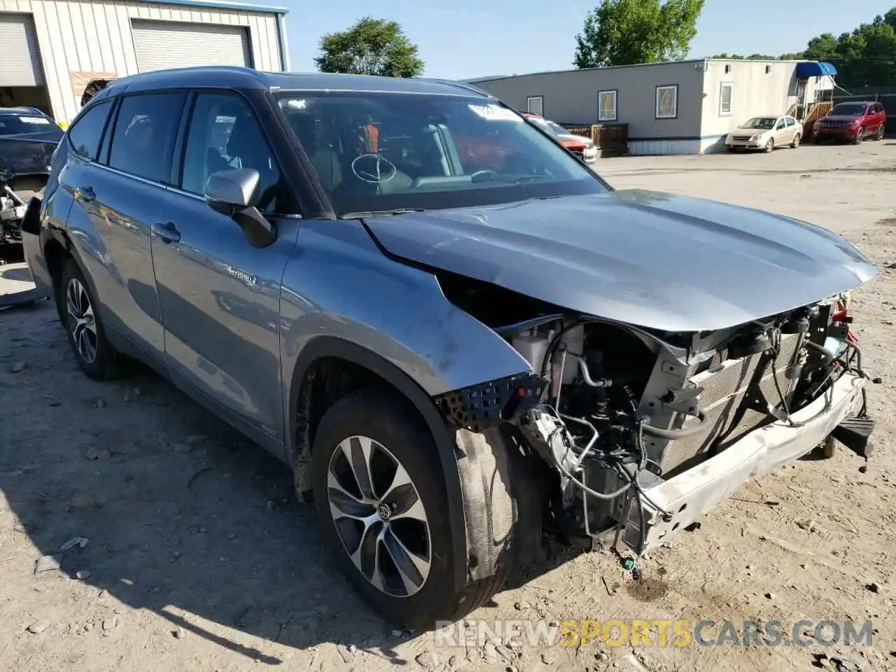 1 Photograph of a damaged car 5TDGBRCH9MS046685 TOYOTA HIGHLANDER 2021