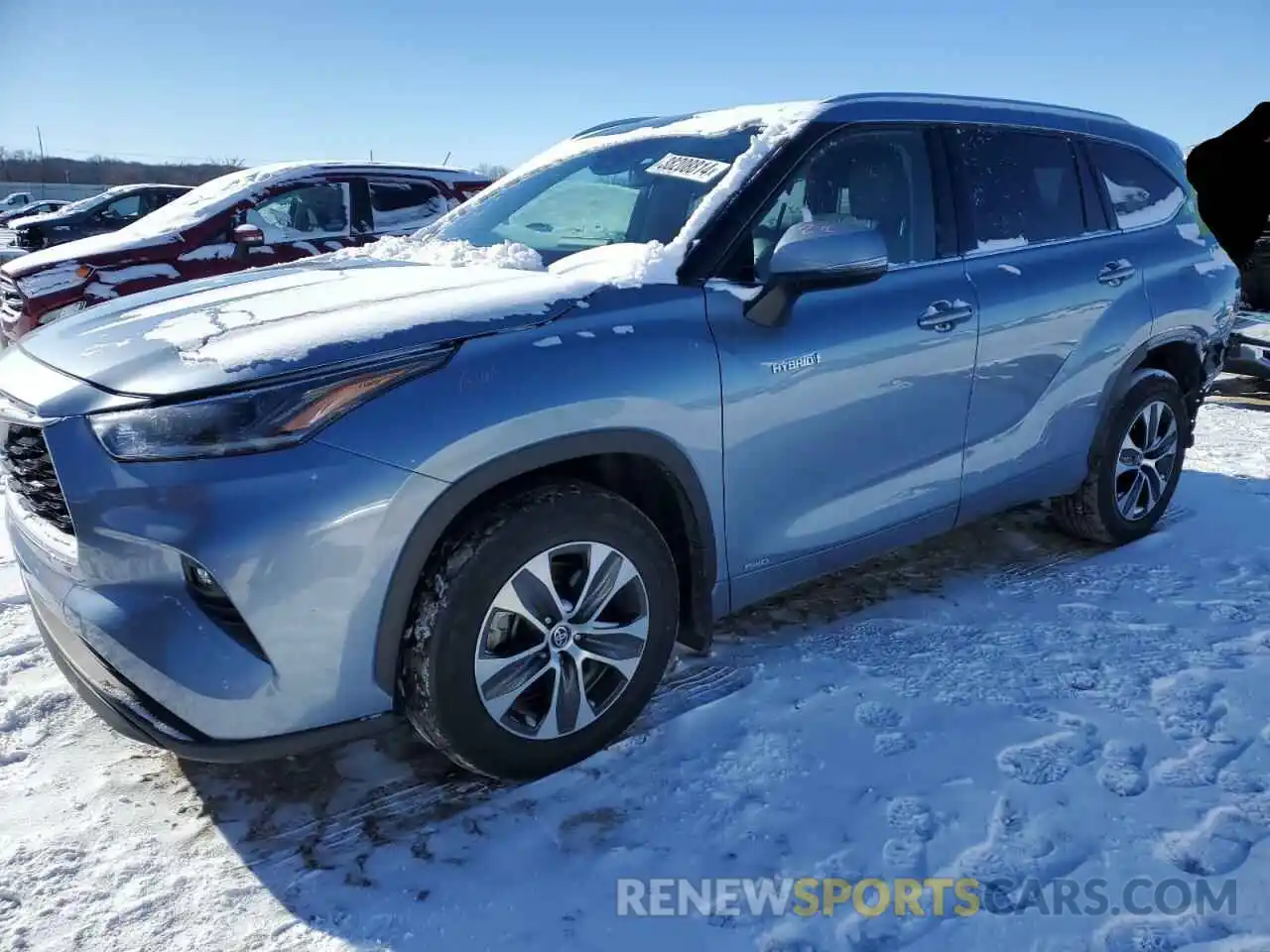 1 Photograph of a damaged car 5TDGBRCH9MS066614 TOYOTA HIGHLANDER 2021