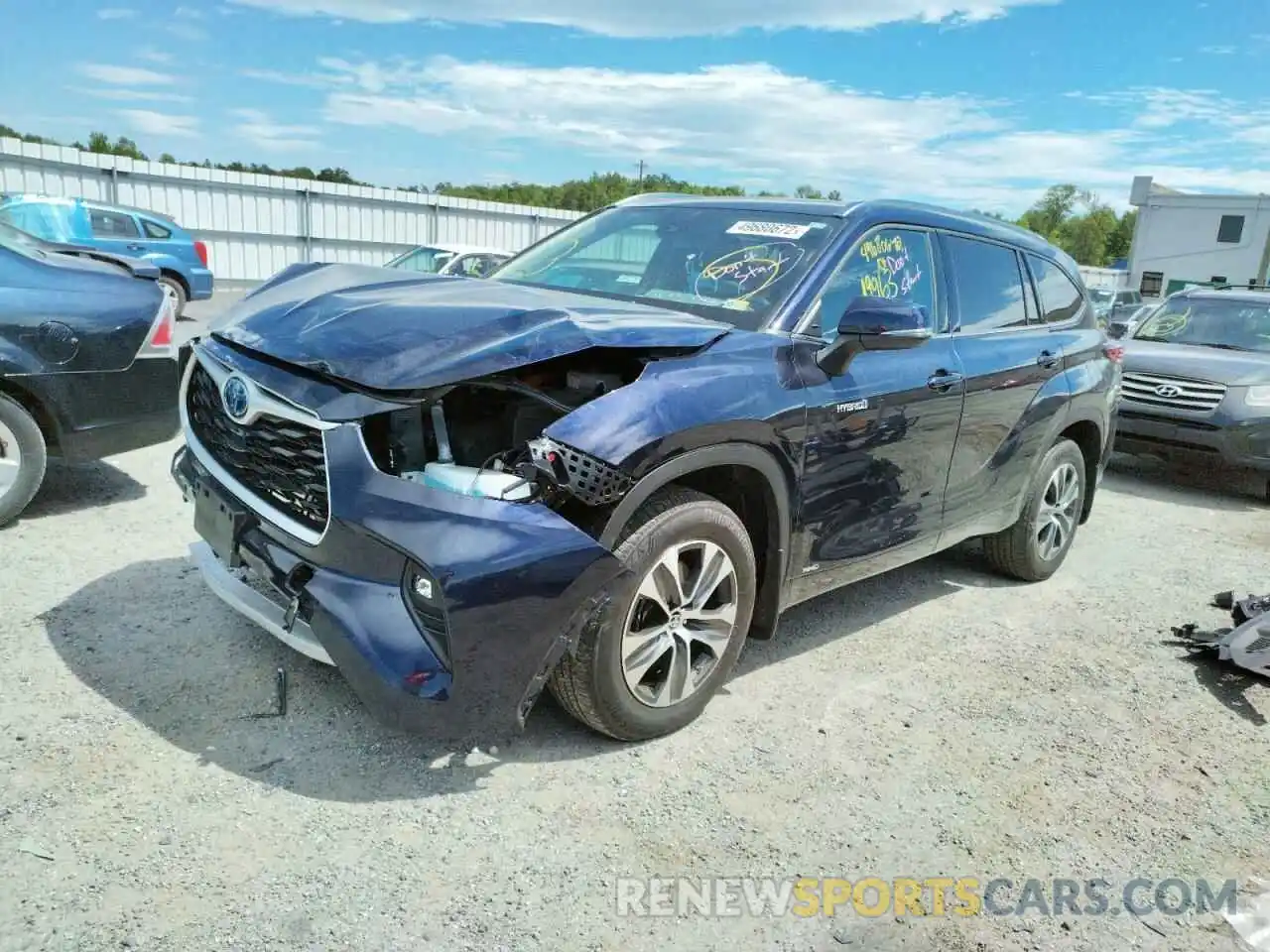 2 Photograph of a damaged car 5TDGBRCH9MS515032 TOYOTA HIGHLANDER 2021