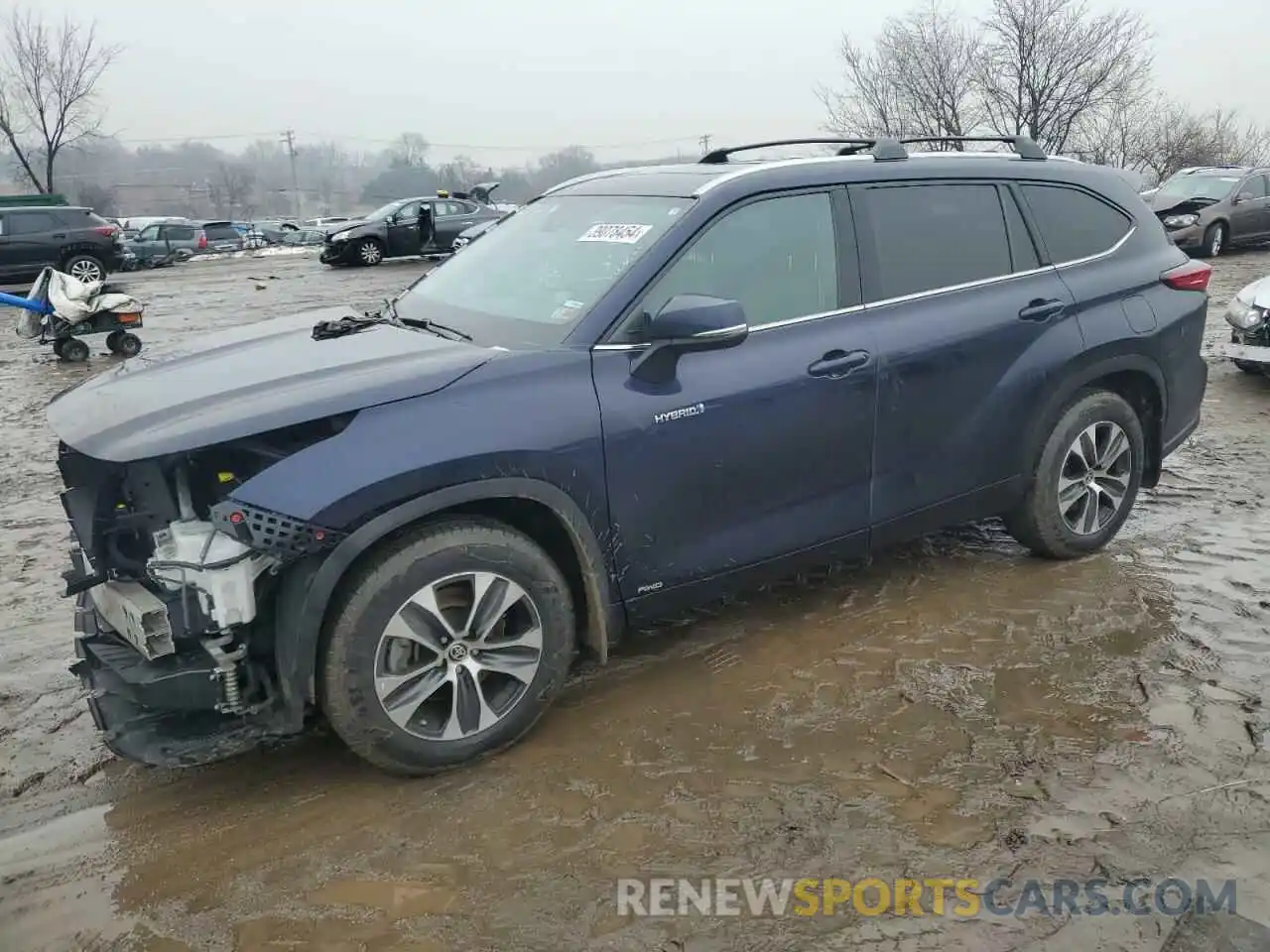 1 Photograph of a damaged car 5TDGBRCH9MS515659 TOYOTA HIGHLANDER 2021