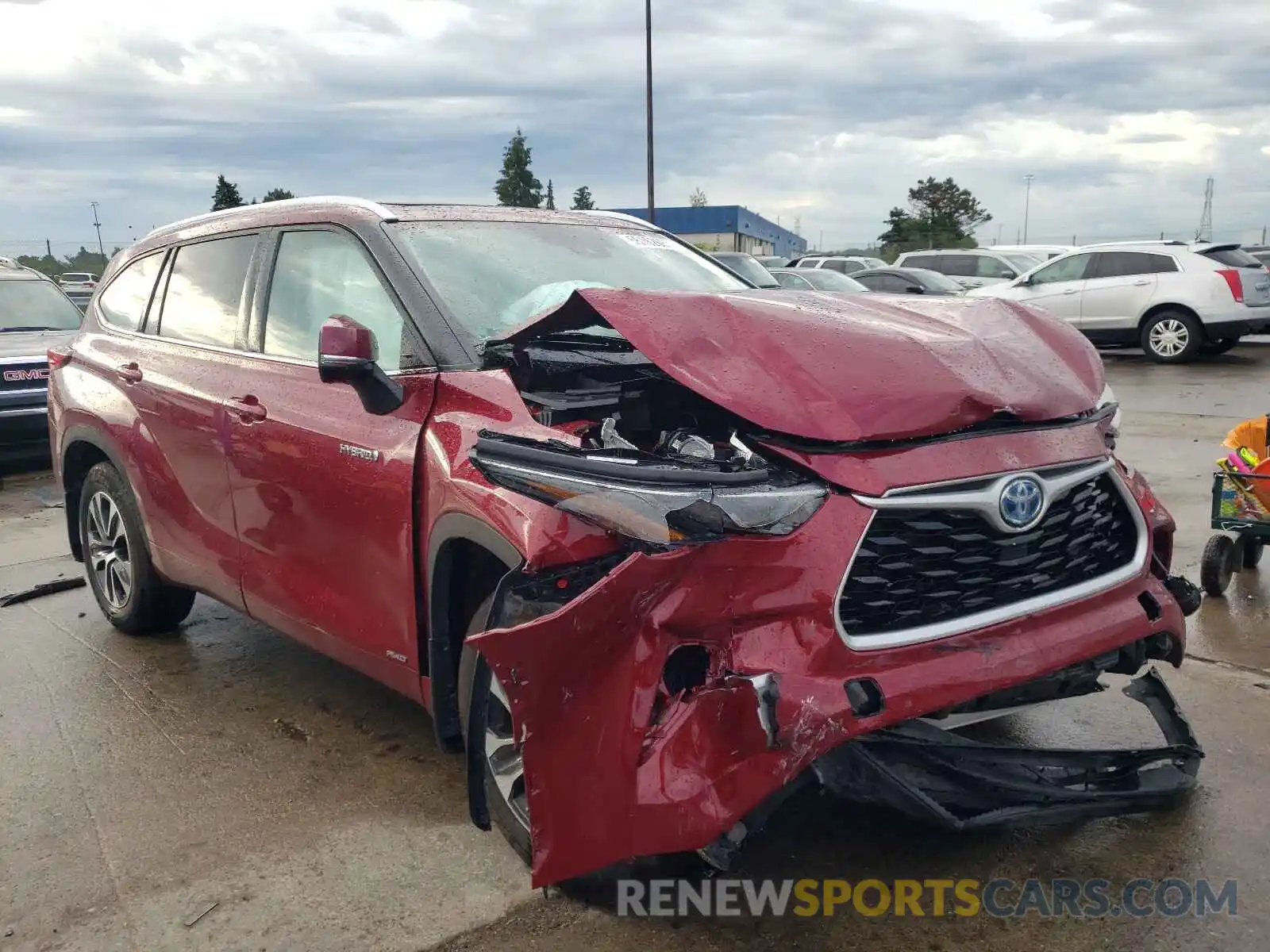 1 Photograph of a damaged car 5TDGBRCH9MS515791 TOYOTA HIGHLANDER 2021