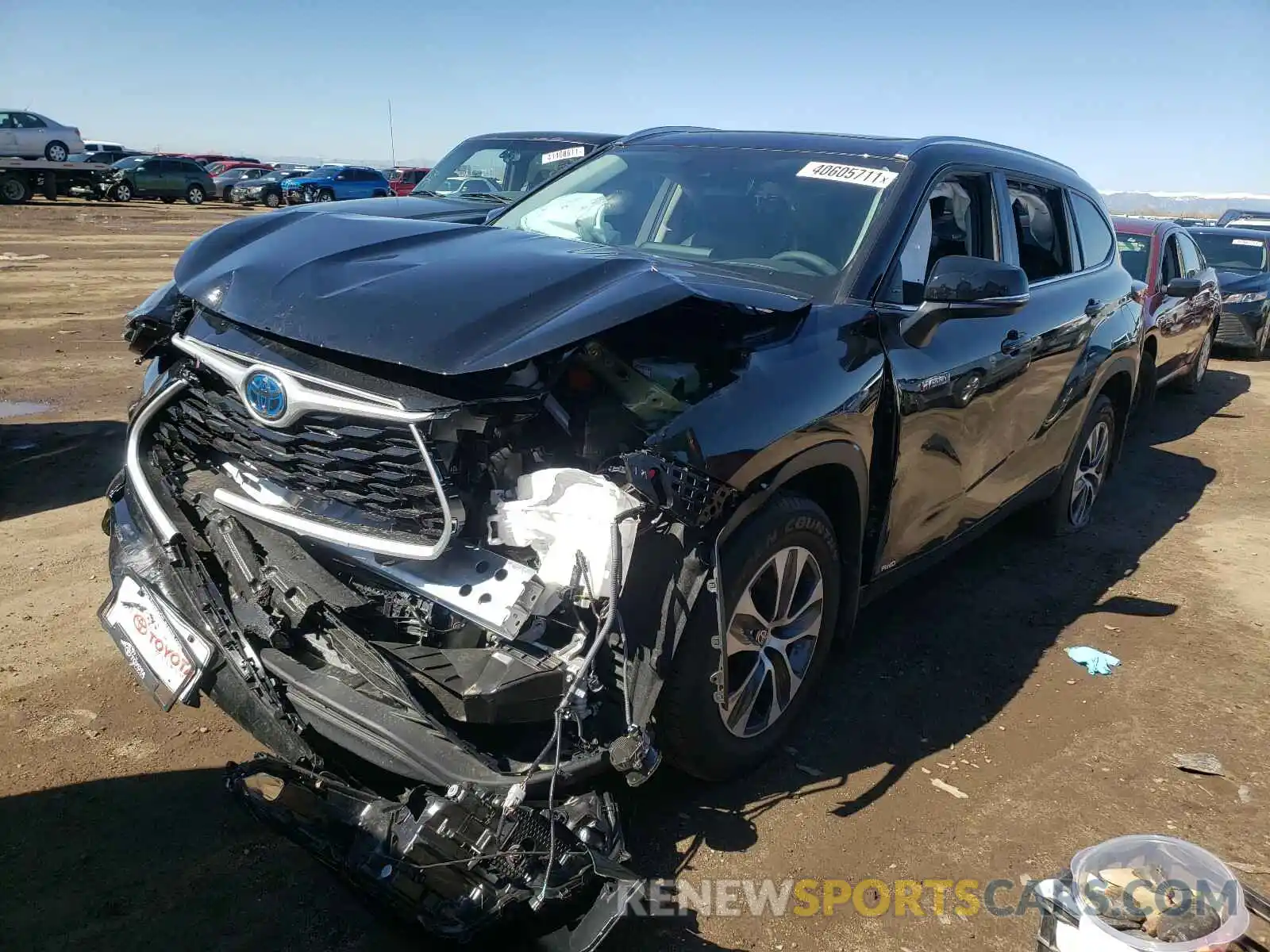 2 Photograph of a damaged car 5TDGBRCHXMS038627 TOYOTA HIGHLANDER 2021