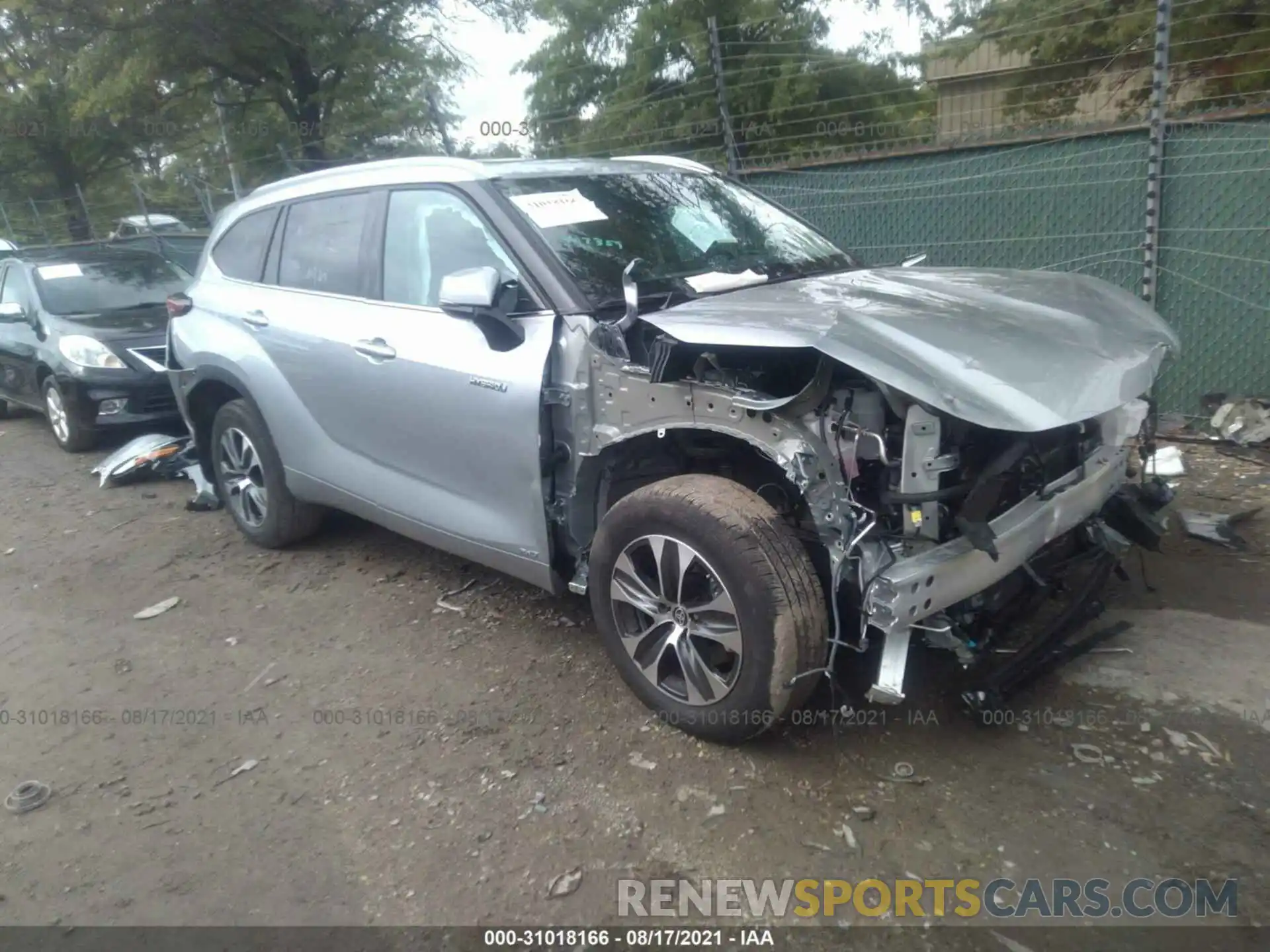 1 Photograph of a damaged car 5TDGBRCHXMS525746 TOYOTA HIGHLANDER 2021