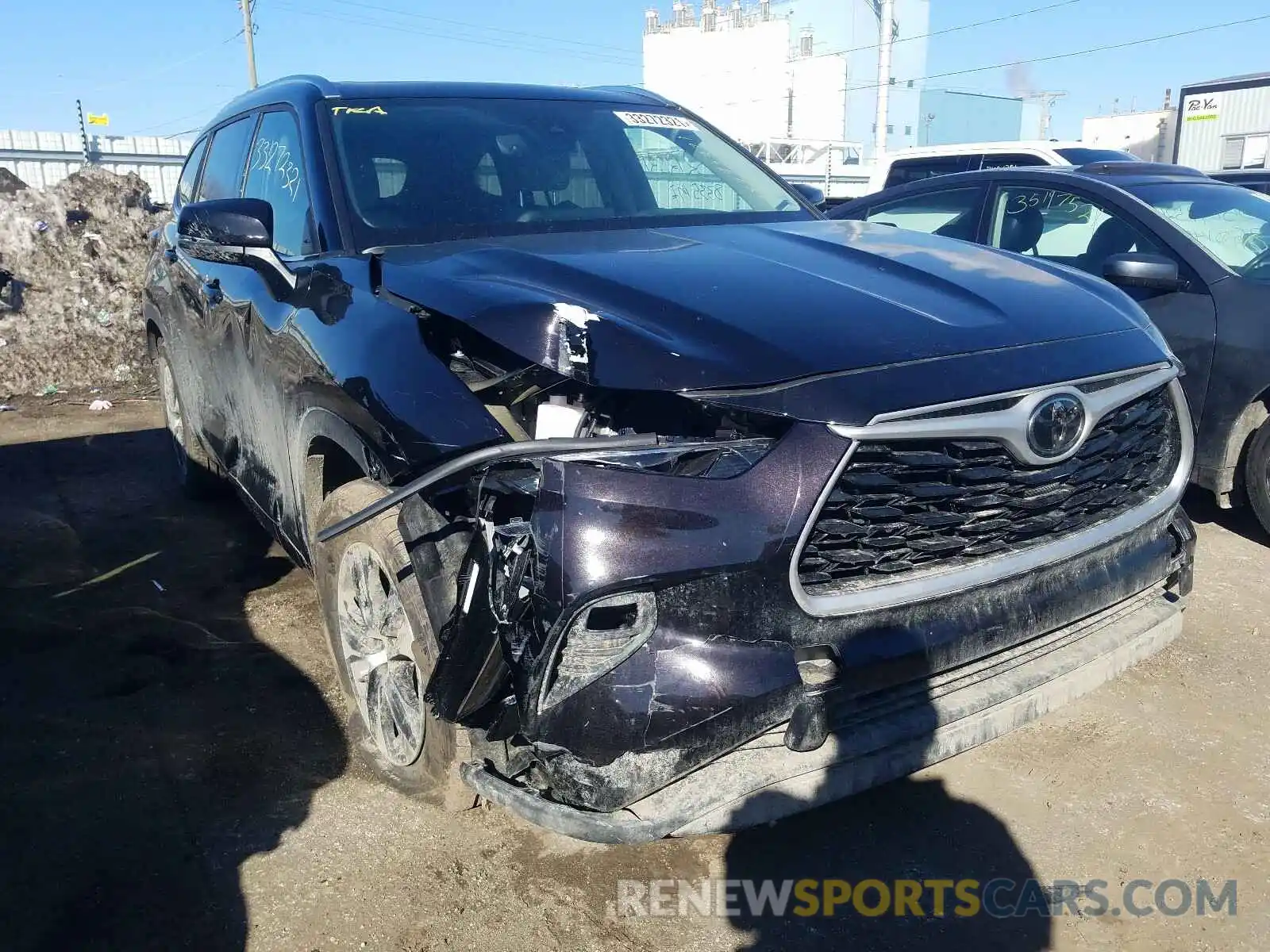 1 Photograph of a damaged car 5TDGZRAH0MS041132 TOYOTA HIGHLANDER 2021