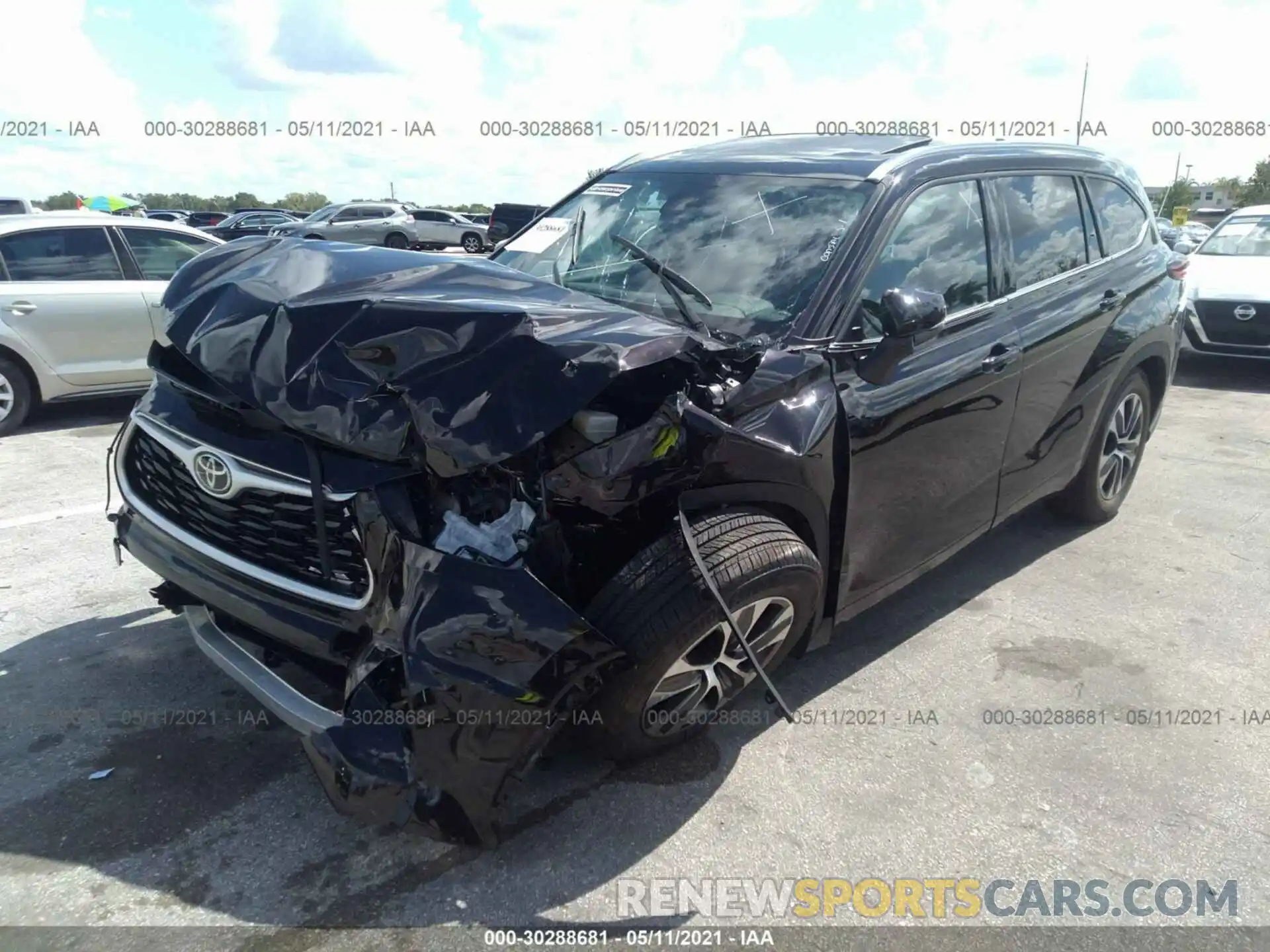 2 Photograph of a damaged car 5TDGZRAH0MS051515 TOYOTA HIGHLANDER 2021